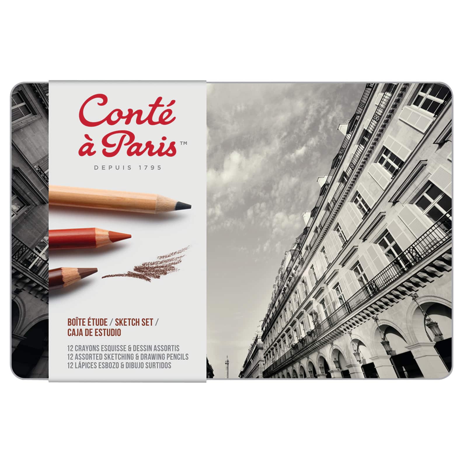 Cont&#xE9; &#xE0; Paris&#x2122; 12 Color Sketching &#x26; Drawing Pencil Set