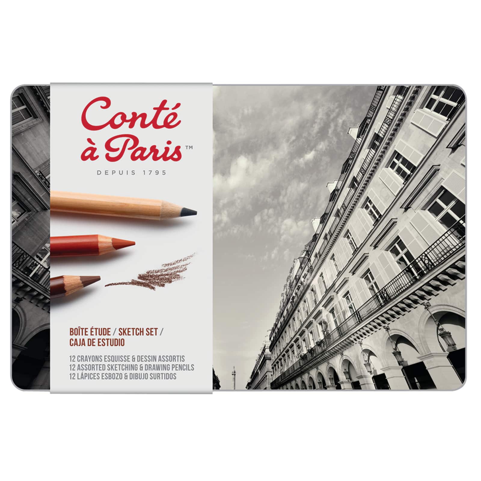 Conté à Paris™ 12 Color Sketching & Drawing Pencil Set