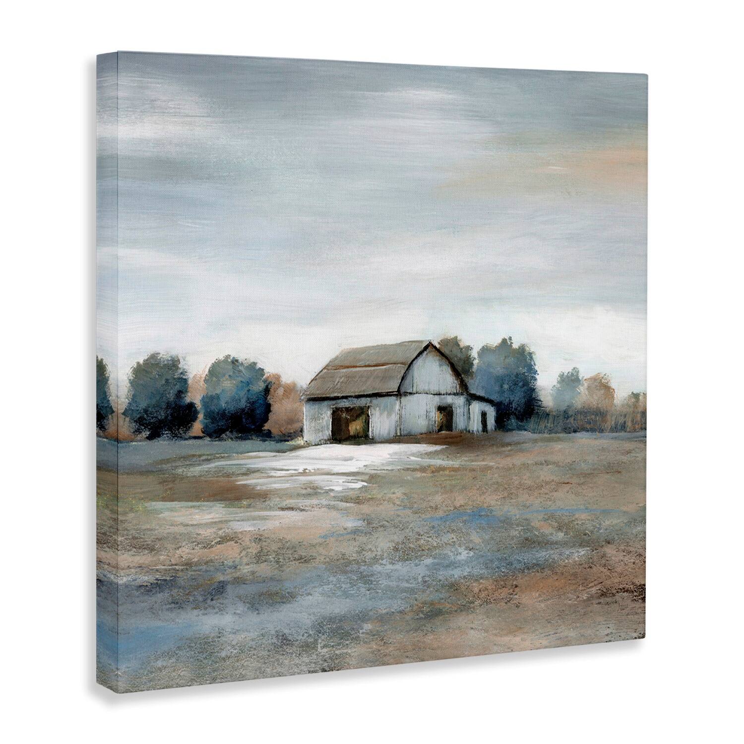 Stupell Industries Countryside Barn Neutral Tones Canvas Wall Art