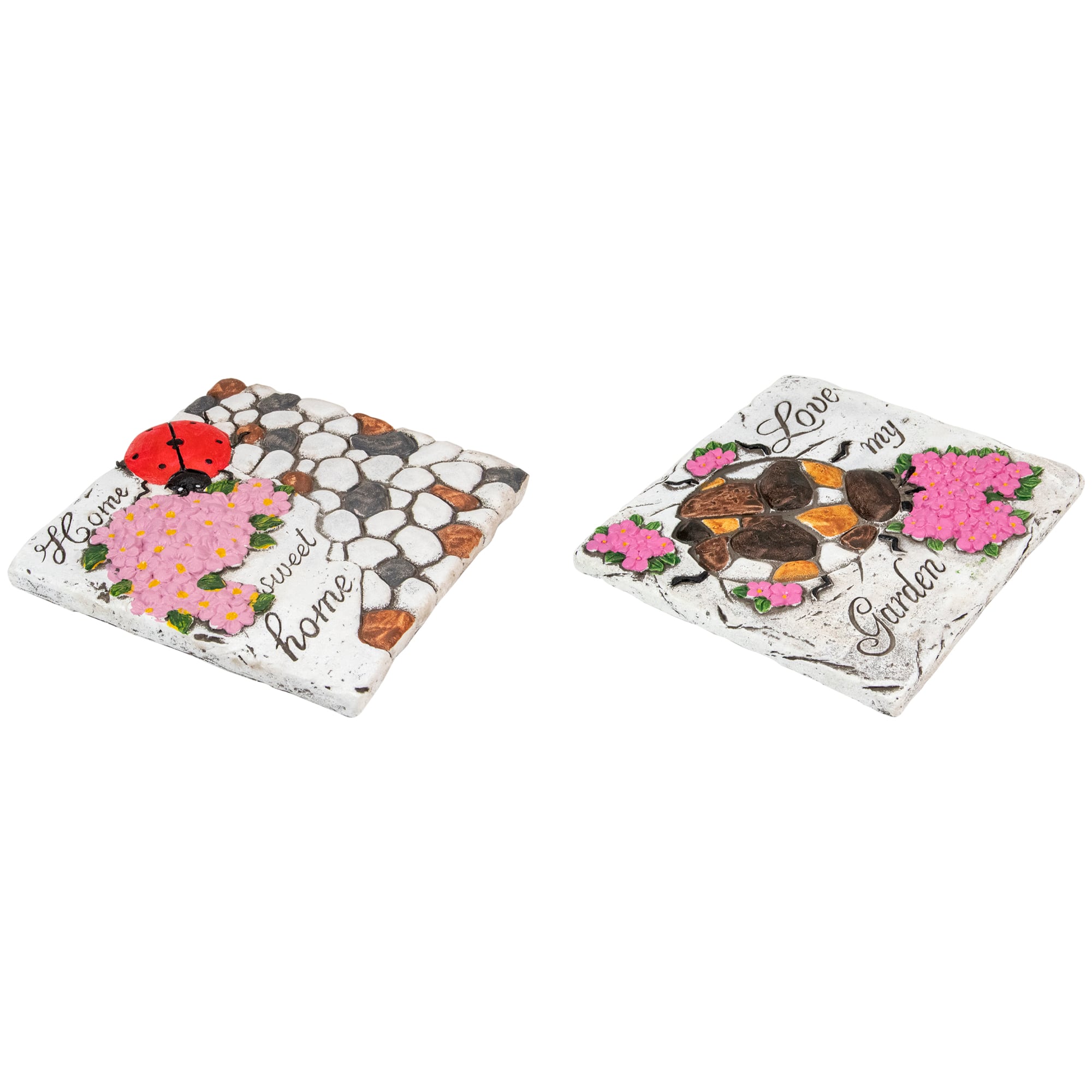 7" Ladybug Outdoor Garden Stone Set