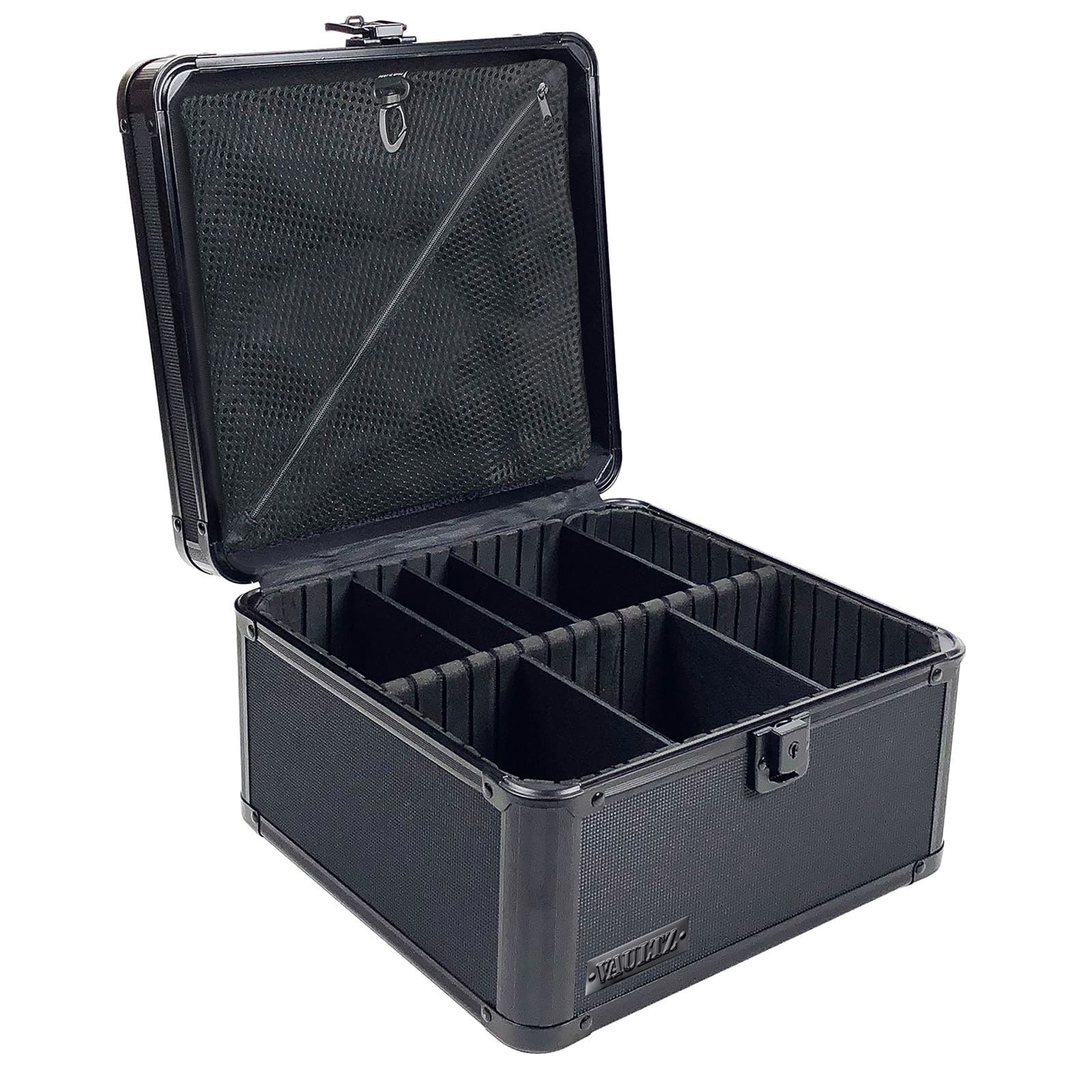 Vaultz Black Square Tactical Divided Storage Box