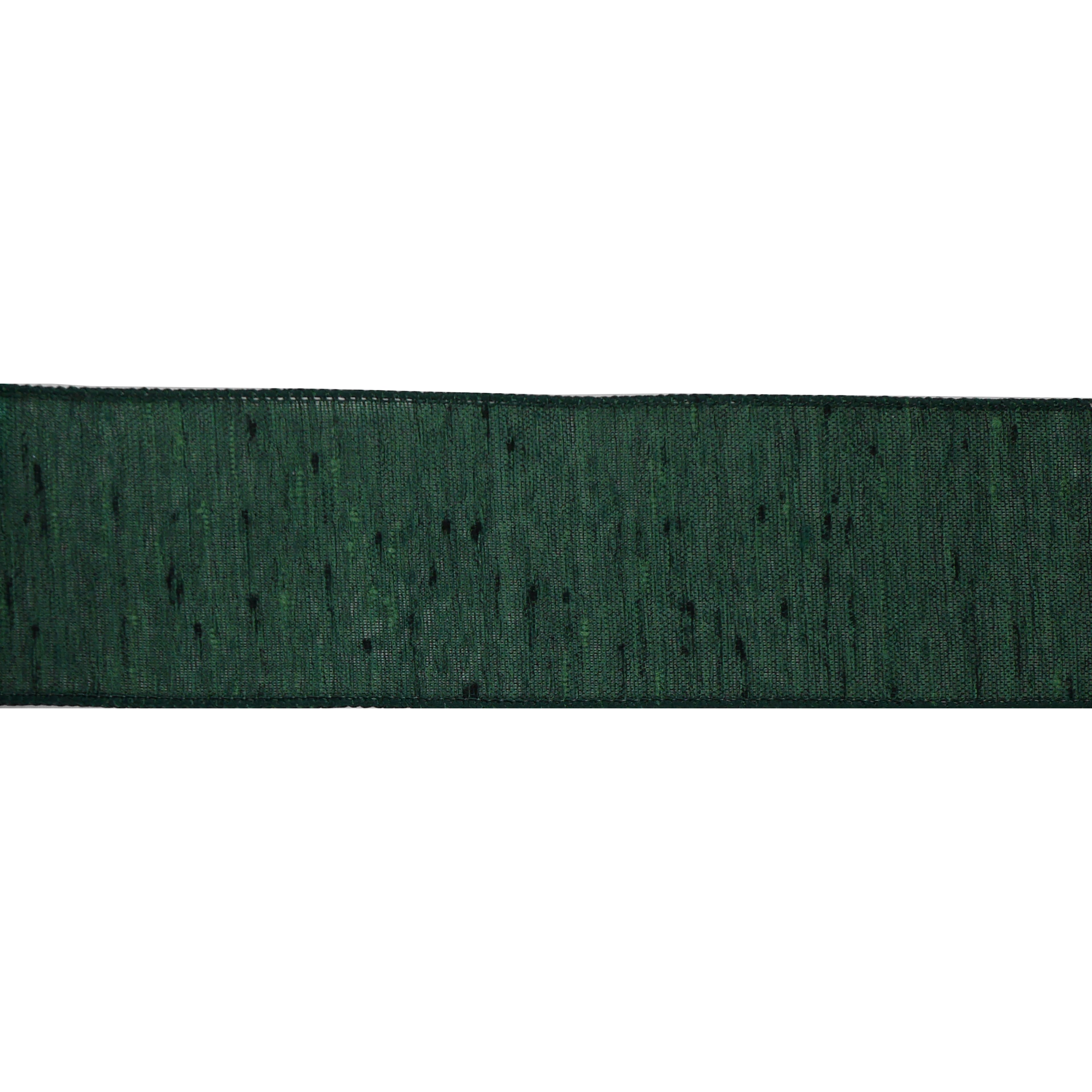 2.5&#x22; x 80ft. Green Faux Linen Wired Jumbo Ribbon by Celebrate It&#xAE;