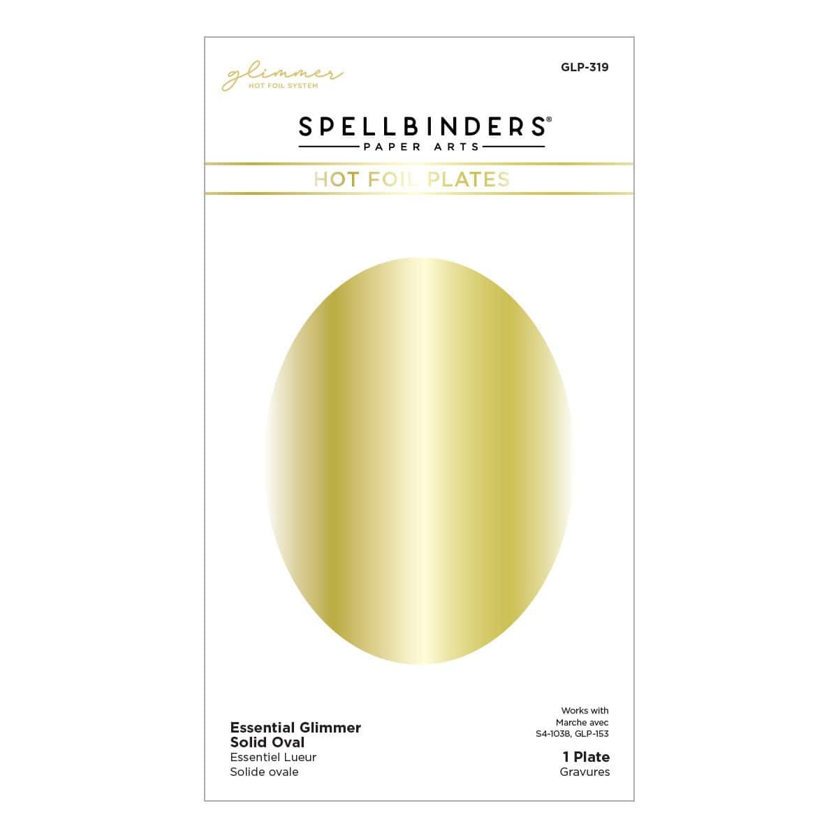 Spellbinders&#xAE; Glimmer Essential Glimmer Solid Oval Hot Foil Plate