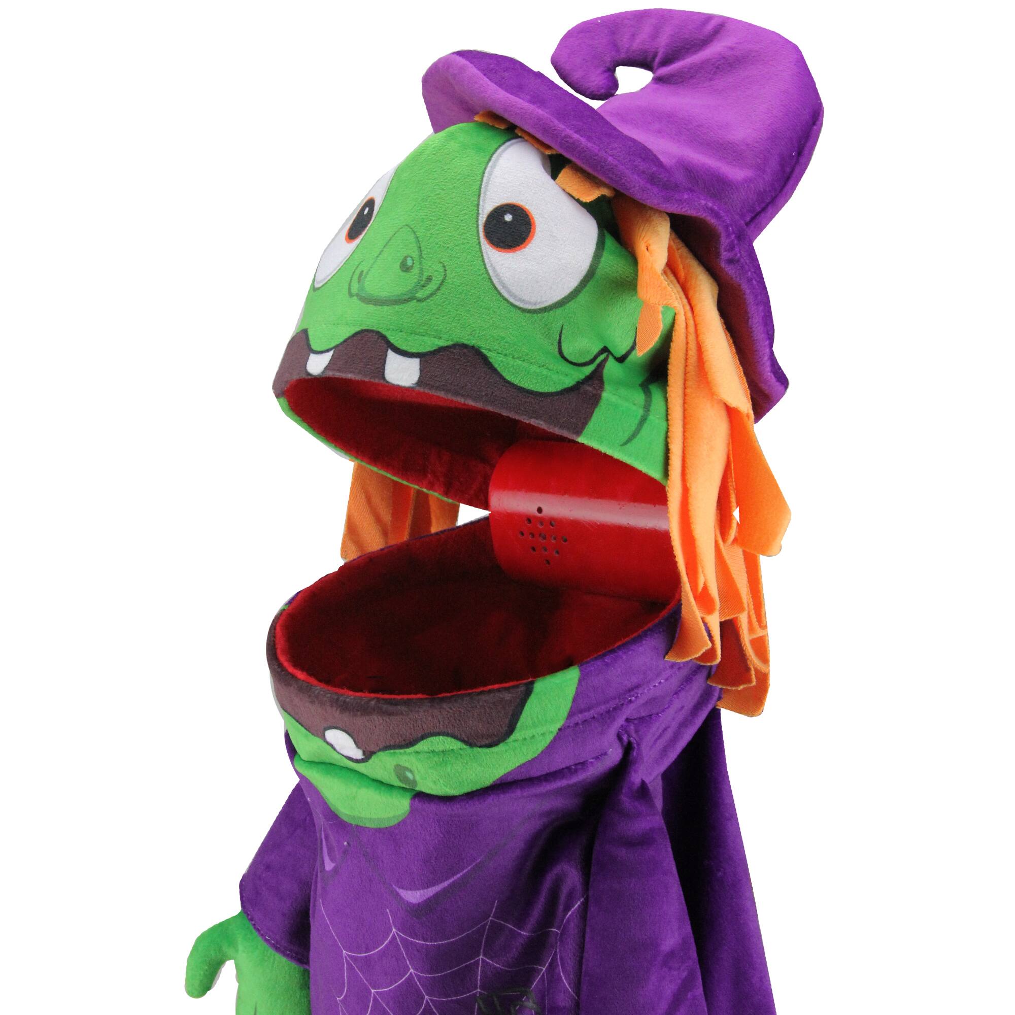 23" Purple & Green Witch Child Trick or Treat Halloween Bag