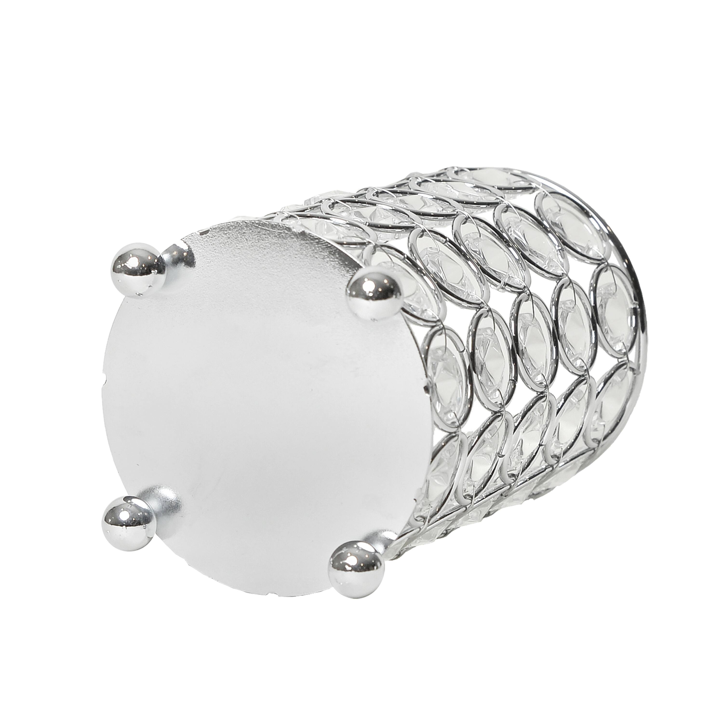 Elegant Designs&#x2122; Chrome Crystal Decorative Candle Holder