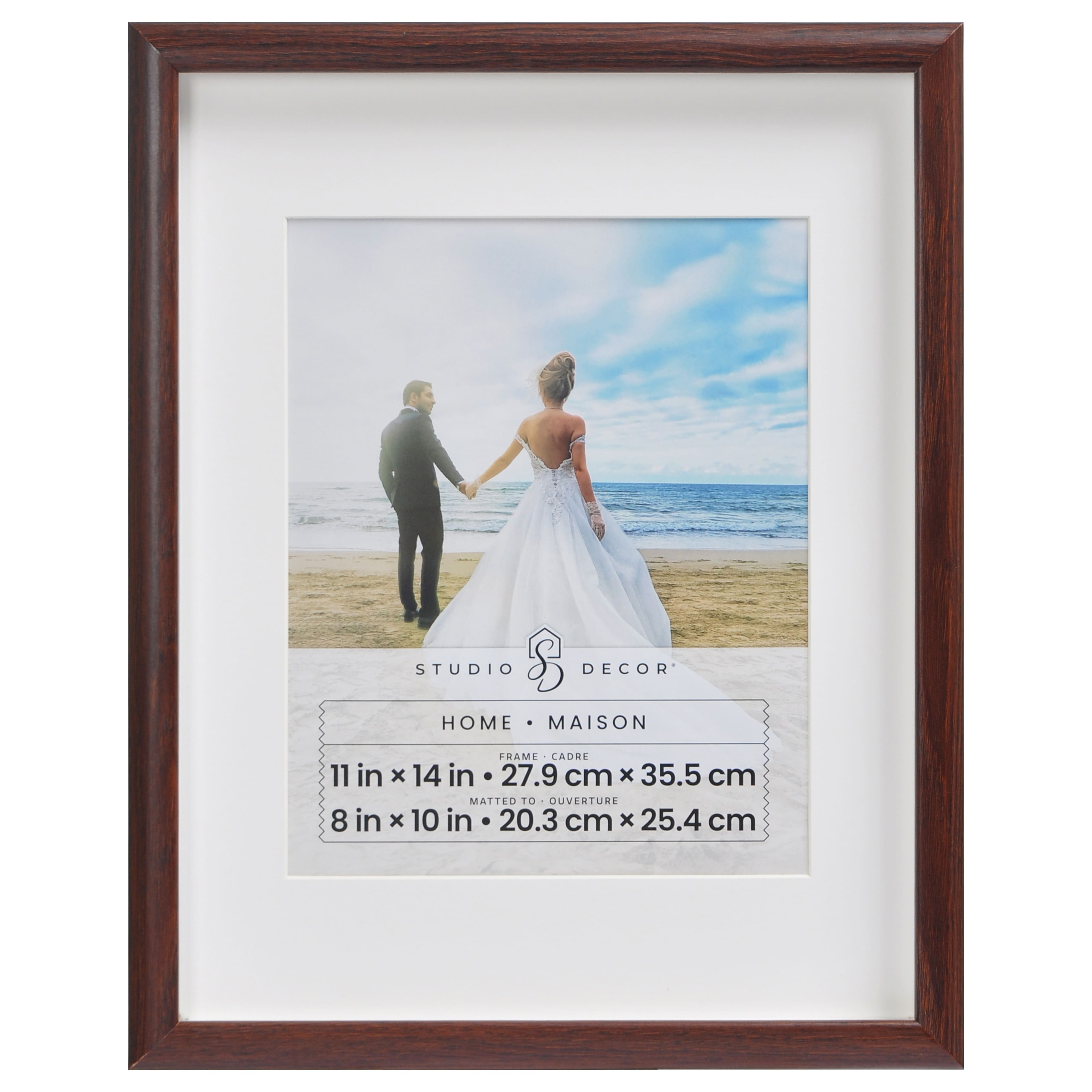 Home Brown Prescott Frame with Mat by Studio D&#xE9;cor&#xAE;