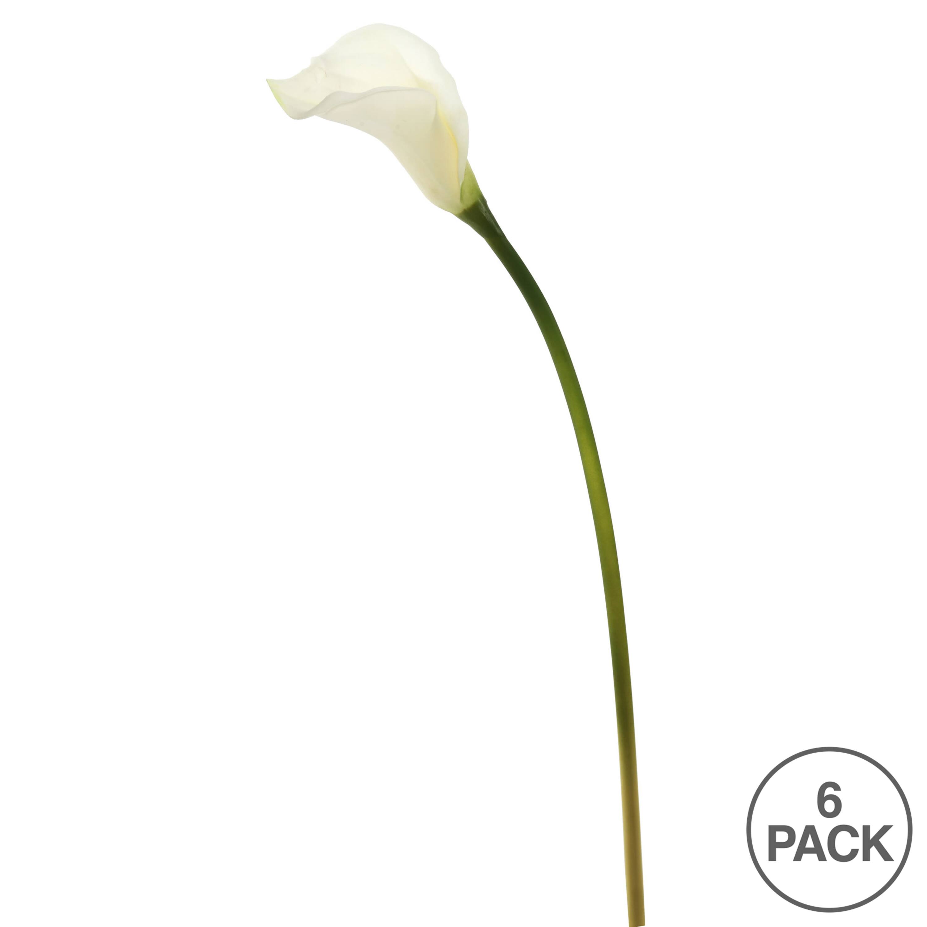 26'' Artificial White Calla Lily Stem, 6ct.