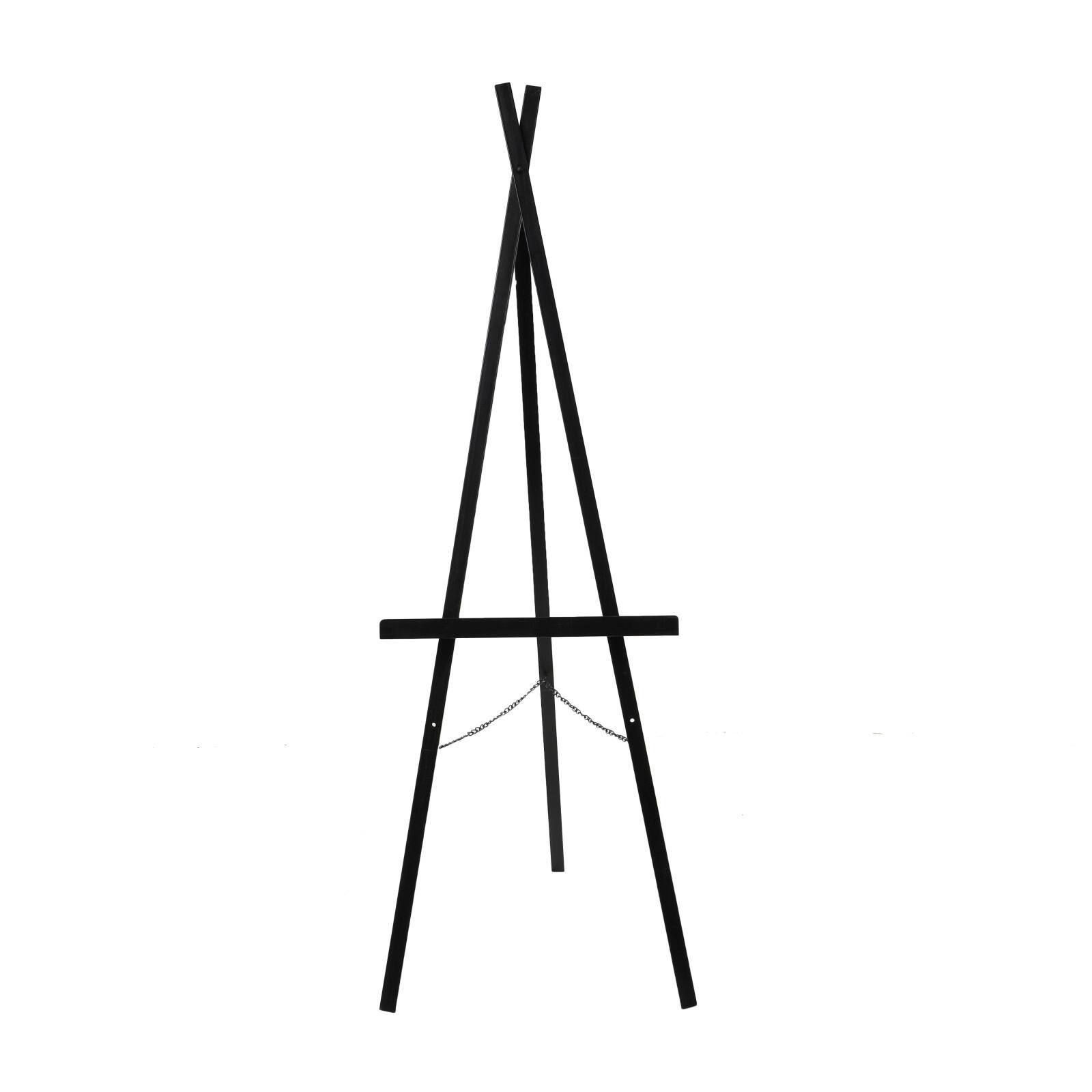 Arteza 63 Black Steel Display Easel for Presentations, Collapsible, Portable & Adjustable - 3 Pack