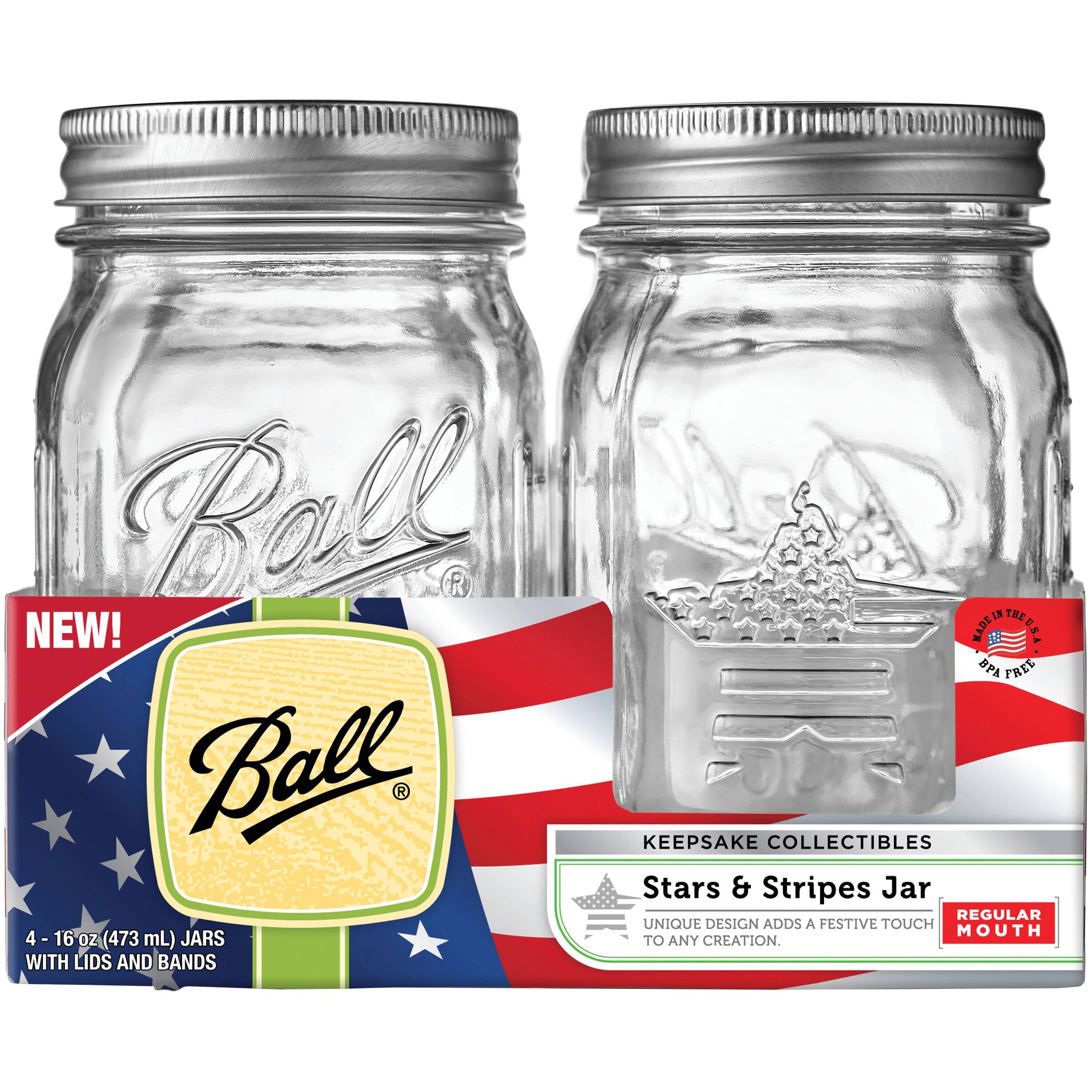 Ball® 16oz. Regular Mouth Keepsake Canning Jars, 4ct. Michaels