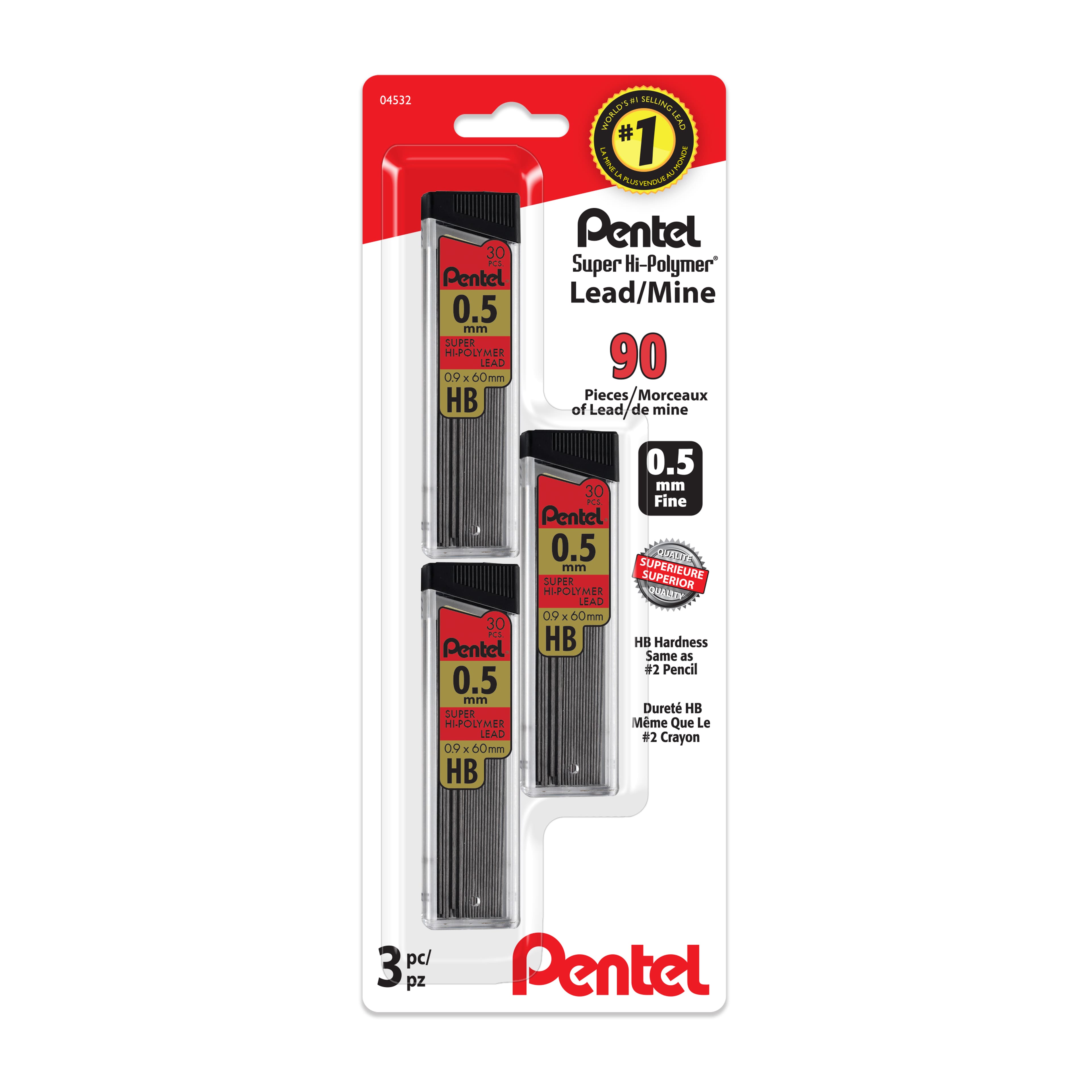 Pentel® 0.5mm HB Super Hi-Polymer Mechanical Pencil Lead Refills, 90ct.