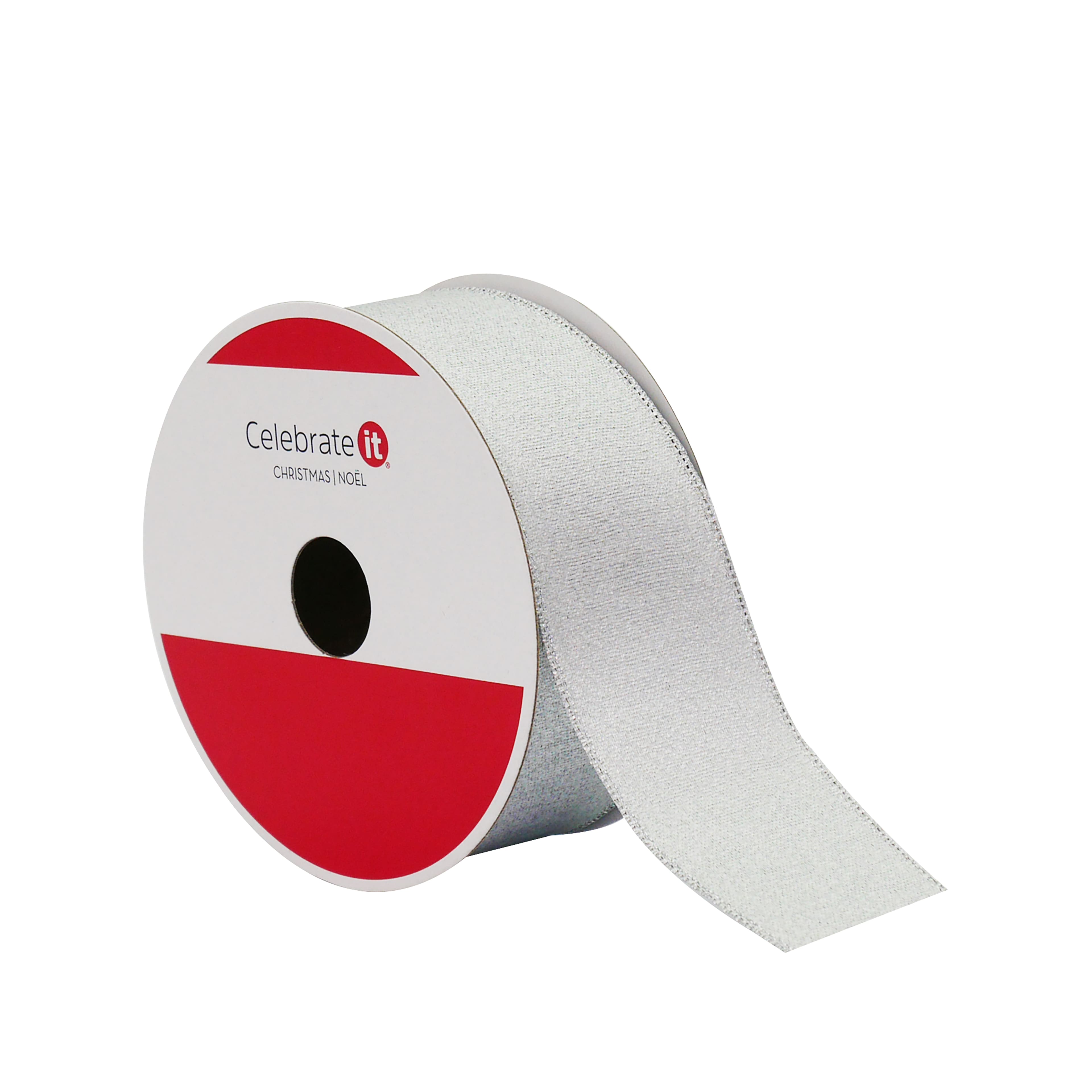 1.5&#x22; x 30ft. Silver Shimmer Wired Ribbon by Celebrate It&#xAE;