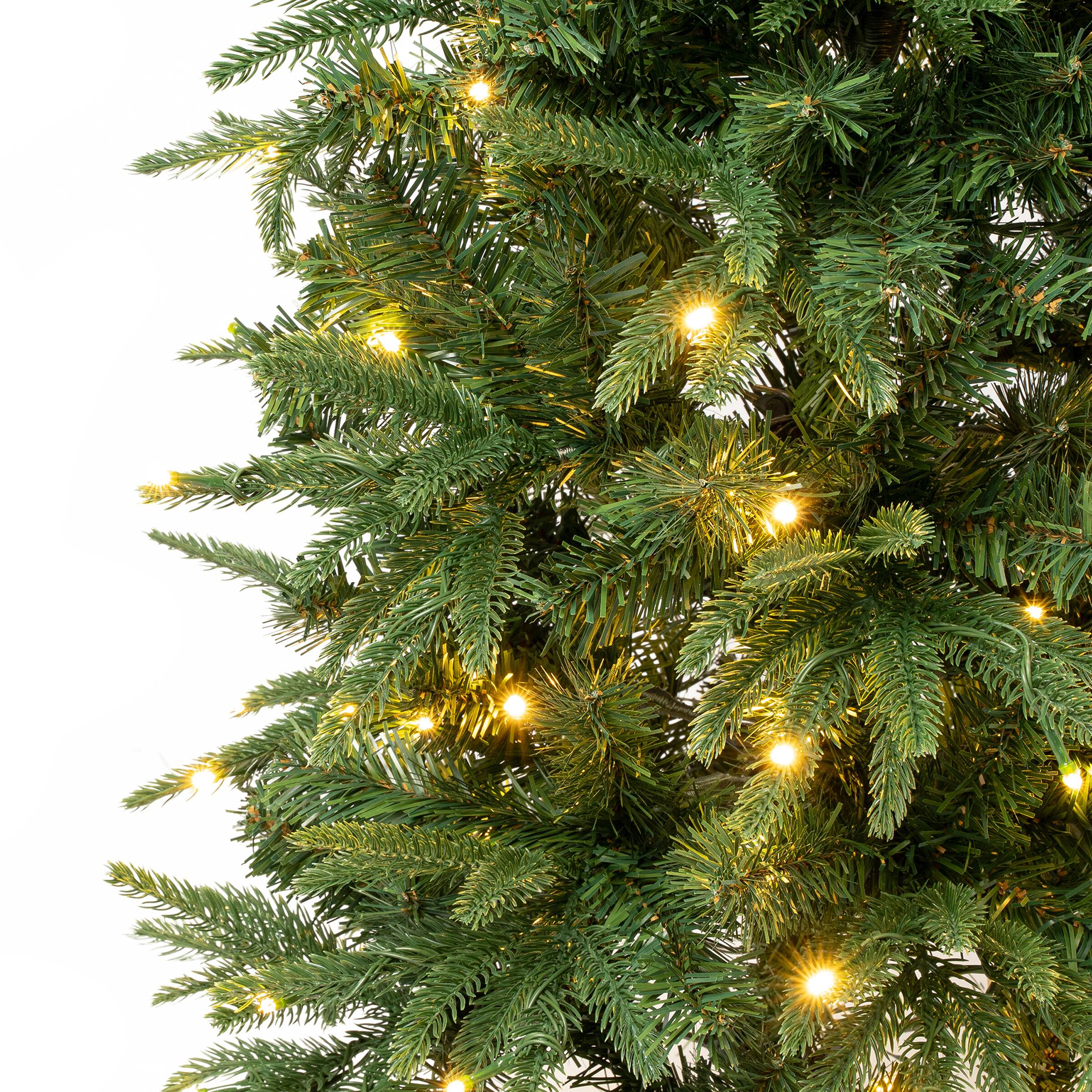 4.5ft. Pre-Lit Feel-Real® Duxbury Slim Artificial Christmas Tree, Warm White LED Lights