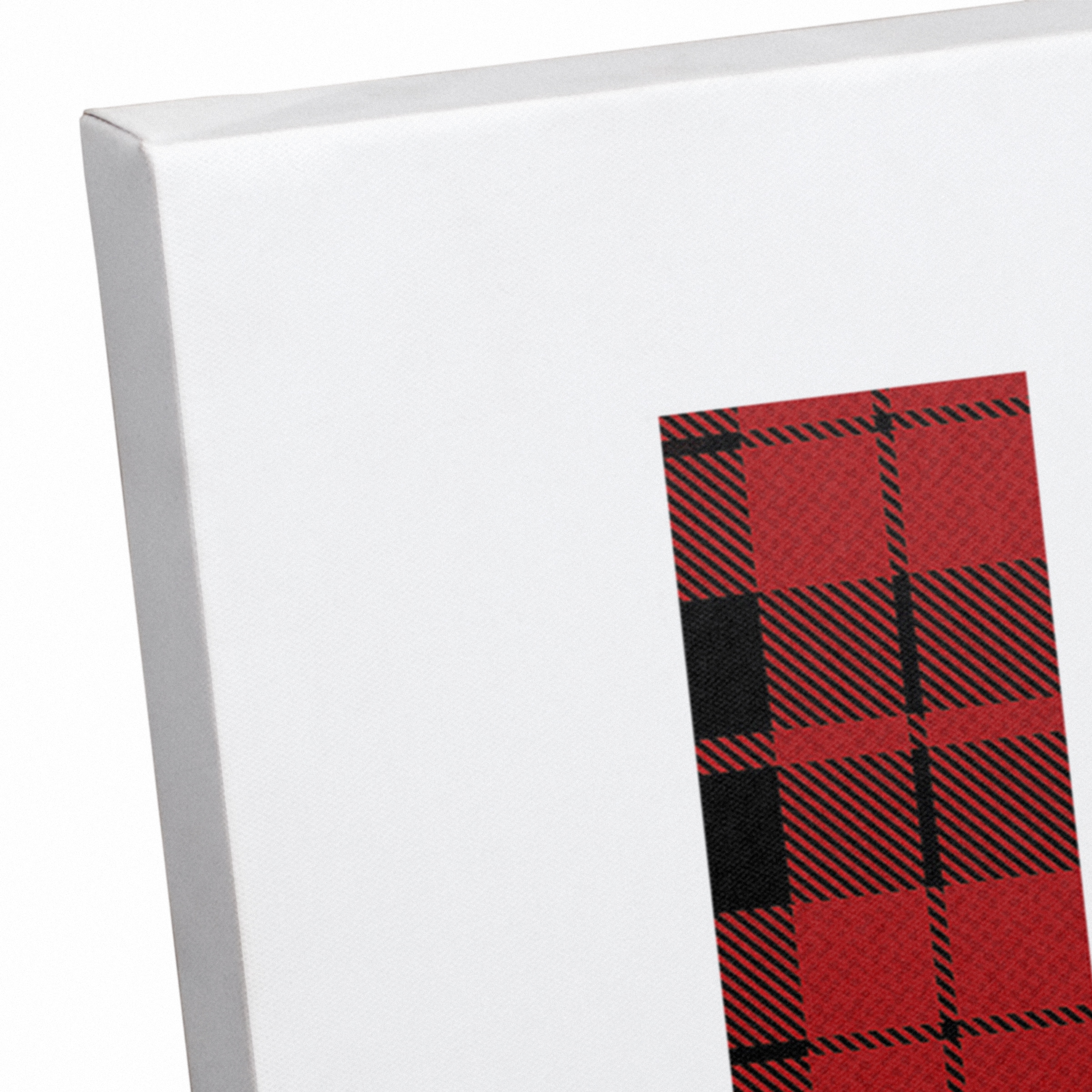 Plaid Love Canvas Wall Art