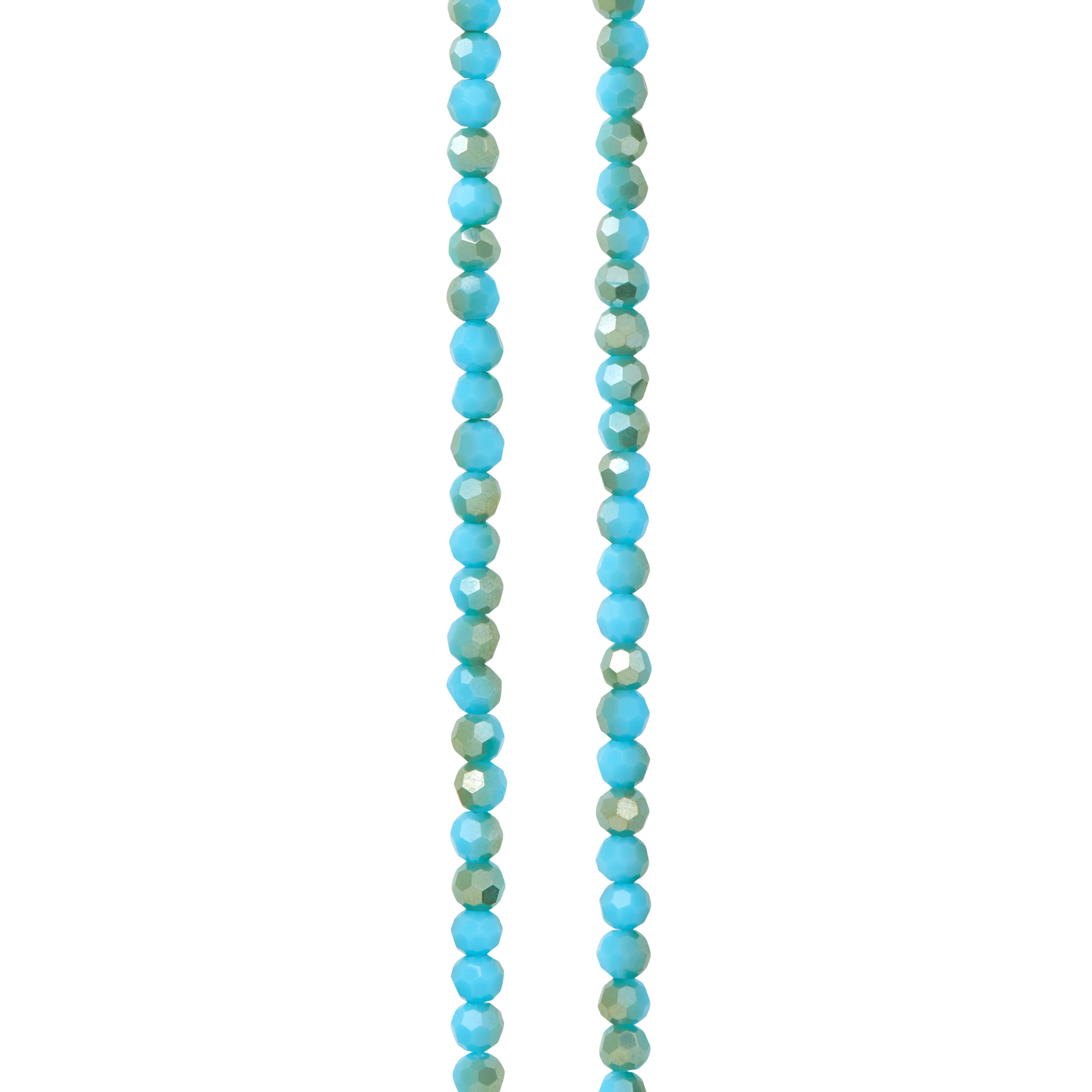 Aqua Mix Small Glass Faceted Round Beads, 3mm by Bead Landing&#x2122;