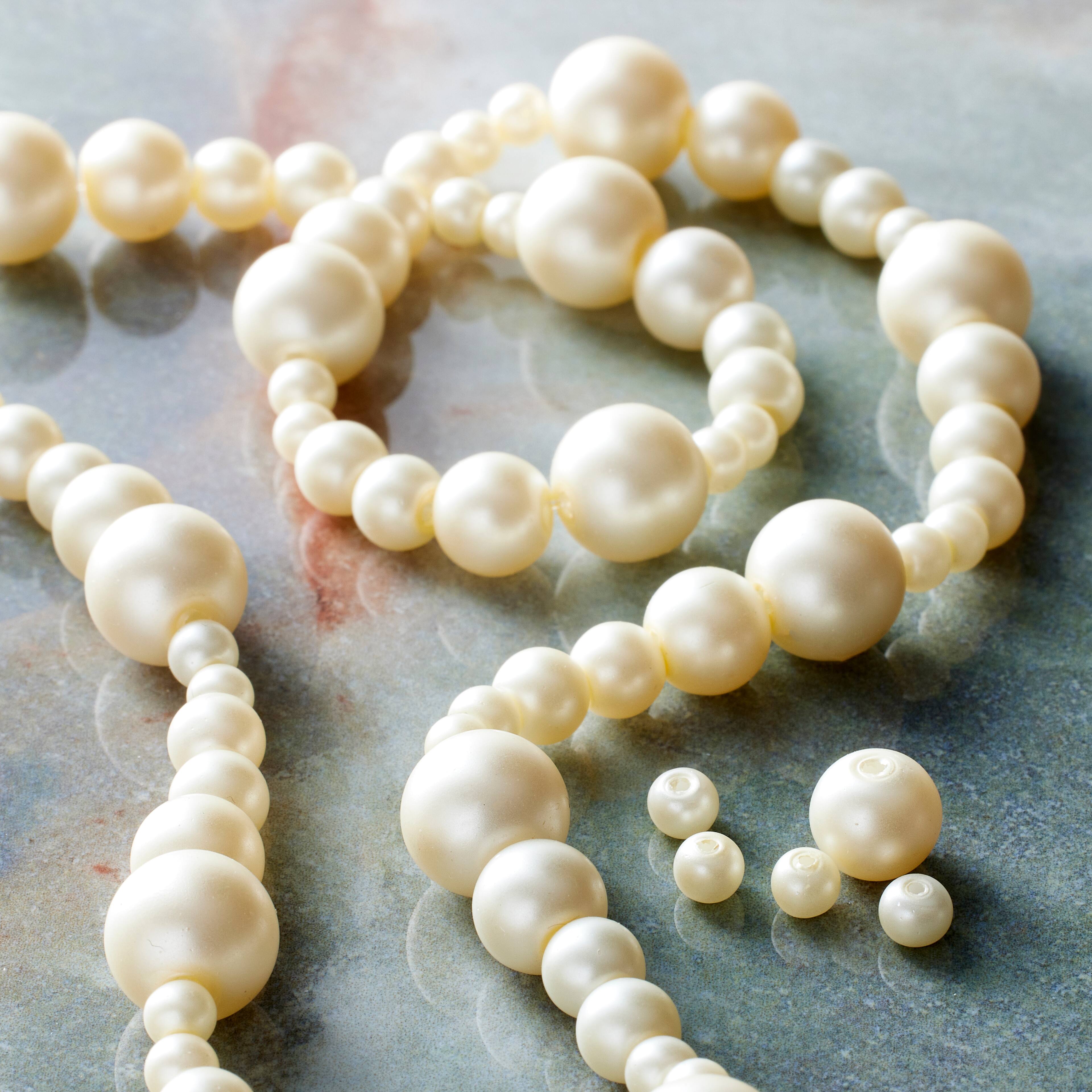 12 Pack: Light Pink Matte Glass Pearl Round Beads by Bead Landing™