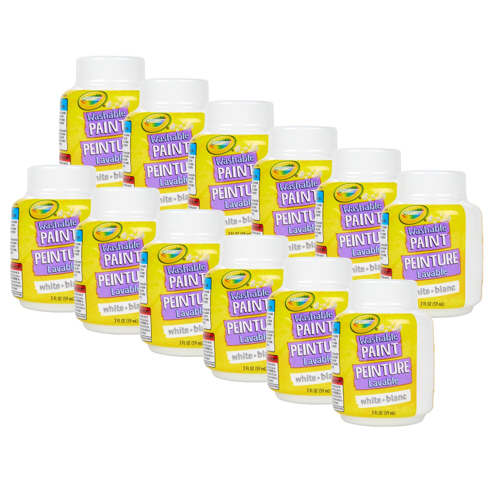 Crayola® 2oz. White Washable Paints, 12ct.