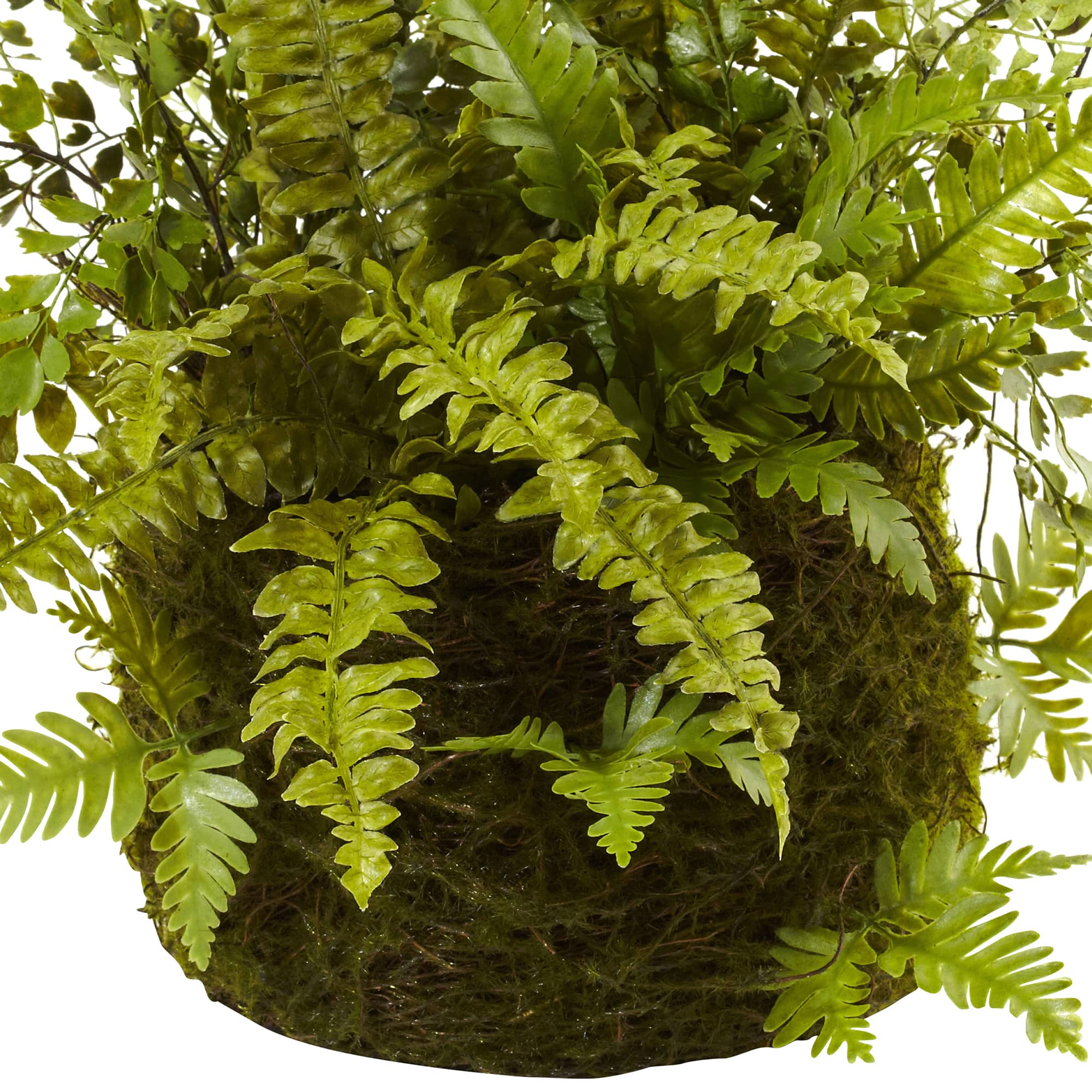 13" Fern and Twig Moss Basket