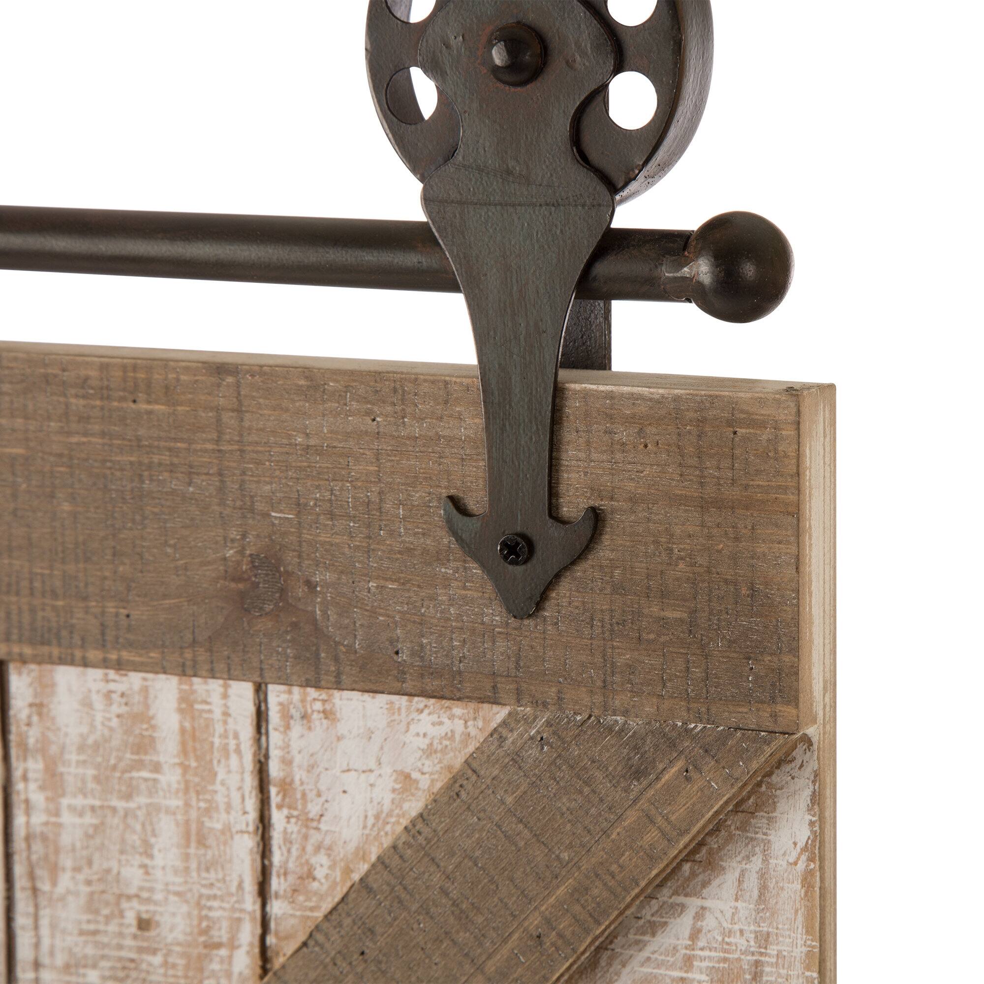 Glitzhome® 35.25" Farmhouse Wooden Barn Door