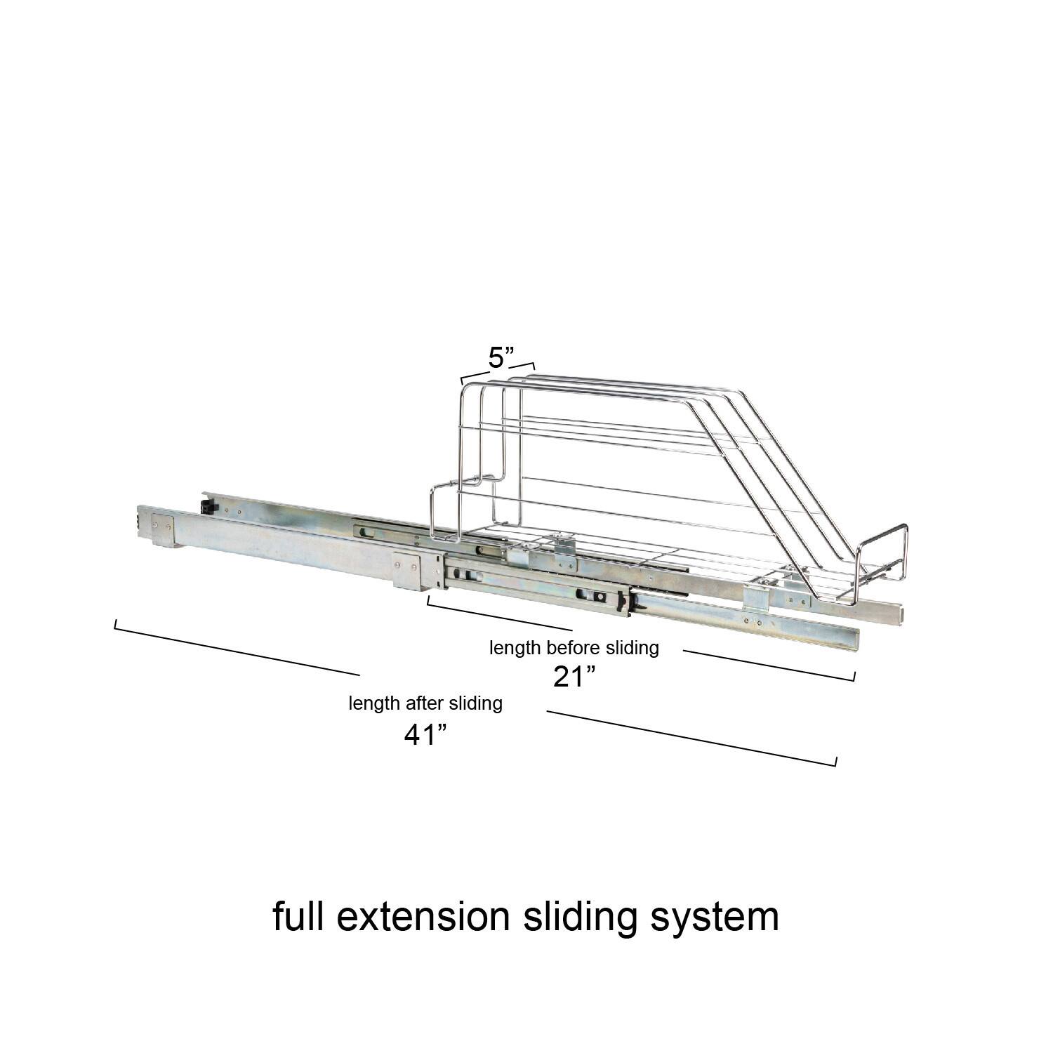 Household Essentials Glidez Chrome-Plated Steel Slide-Out Storage Organizer