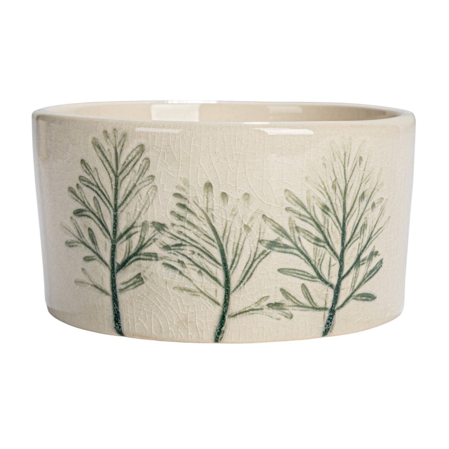 Hello Honey® 4" Cream Stoneware Botanicals Bowl Set