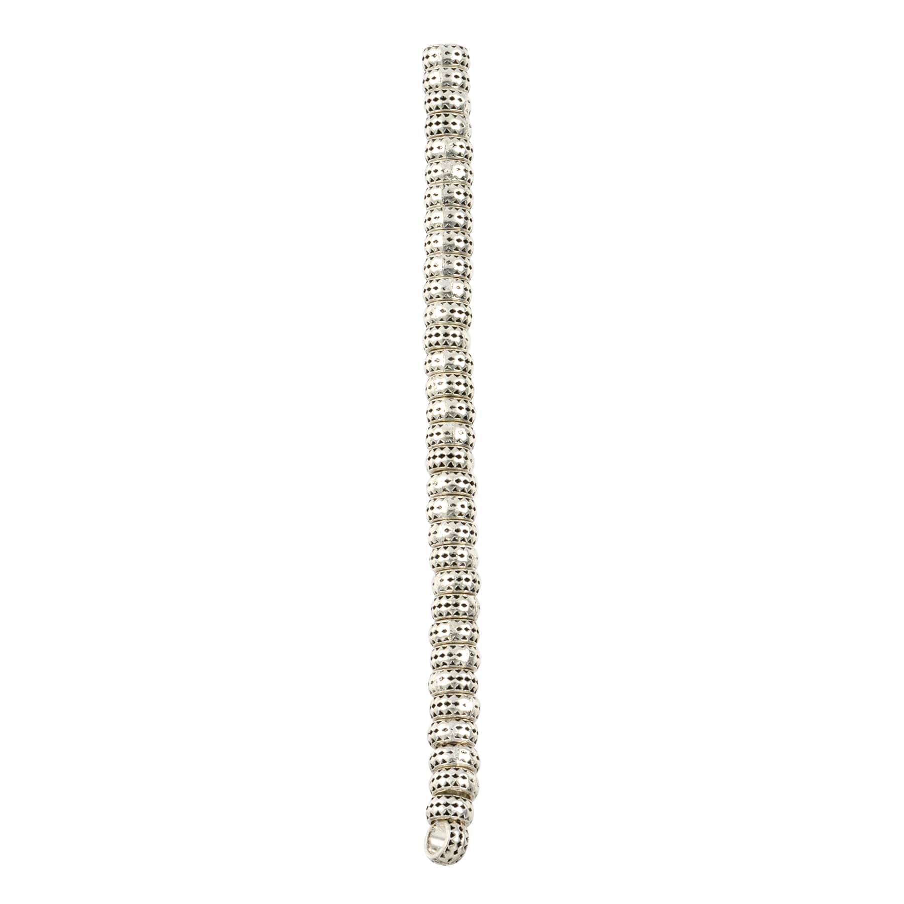 12 Packs: 33 ct. (396 total) Antique Silver Large Hole Metal Rondelle Beads, 7mm by Bead Landing™
