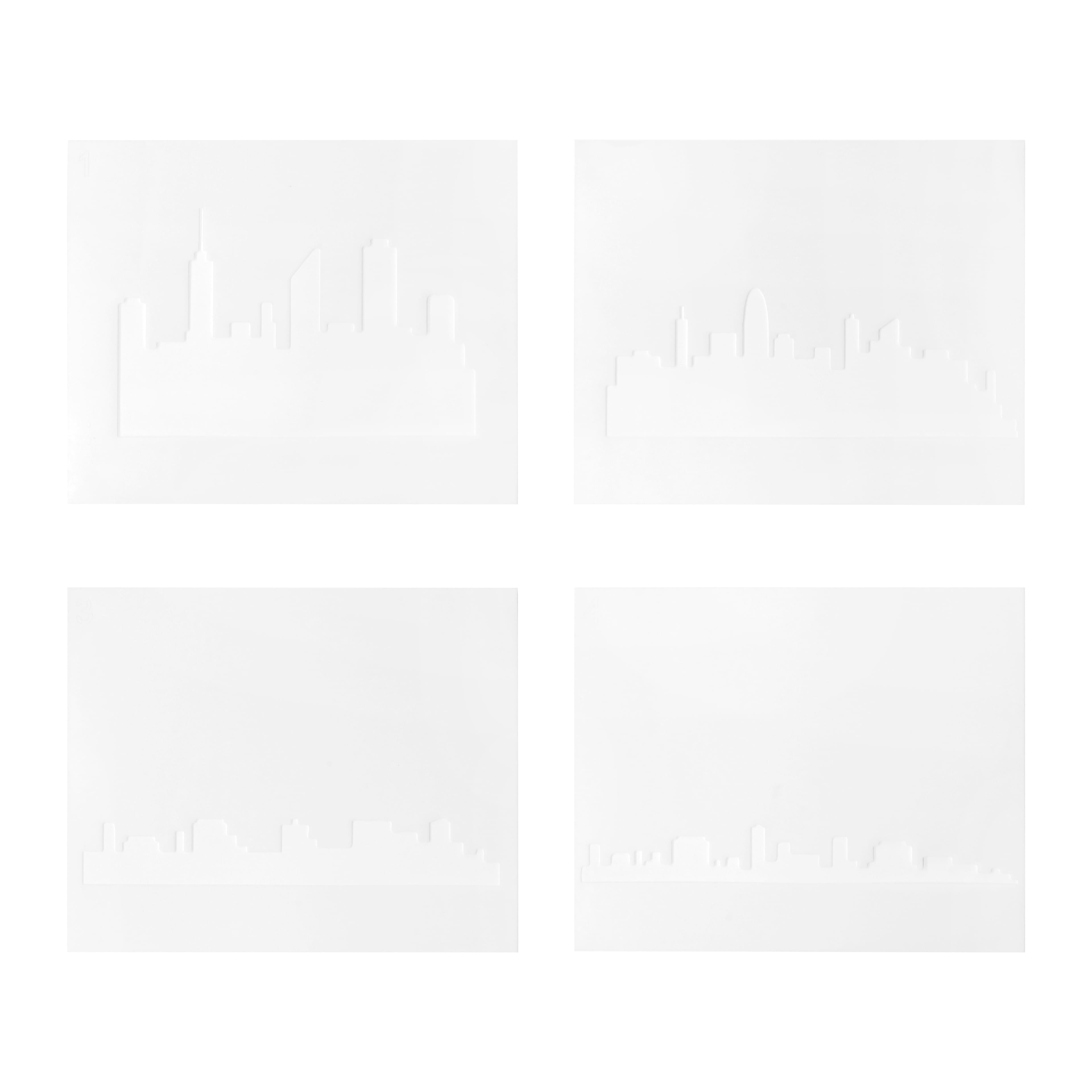 6" x 8" City Sky Print Stencil Set by Recollections™