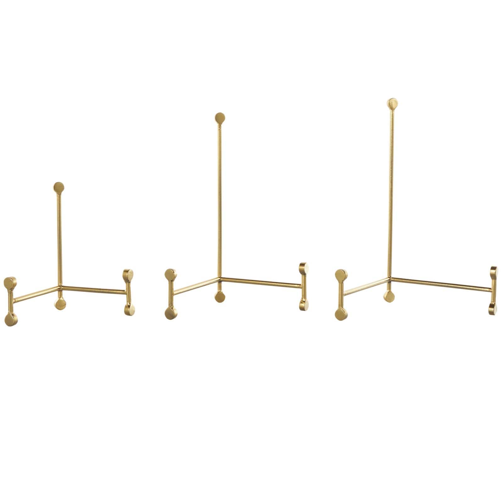 Gold Metal Fixed Easel with Ball Accent Set