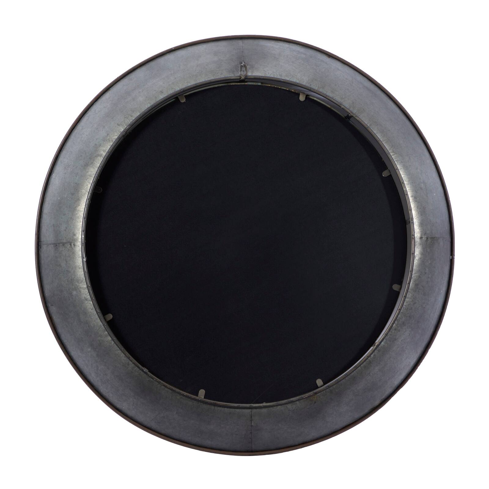 Gray Industrial Metal Wall Mirror