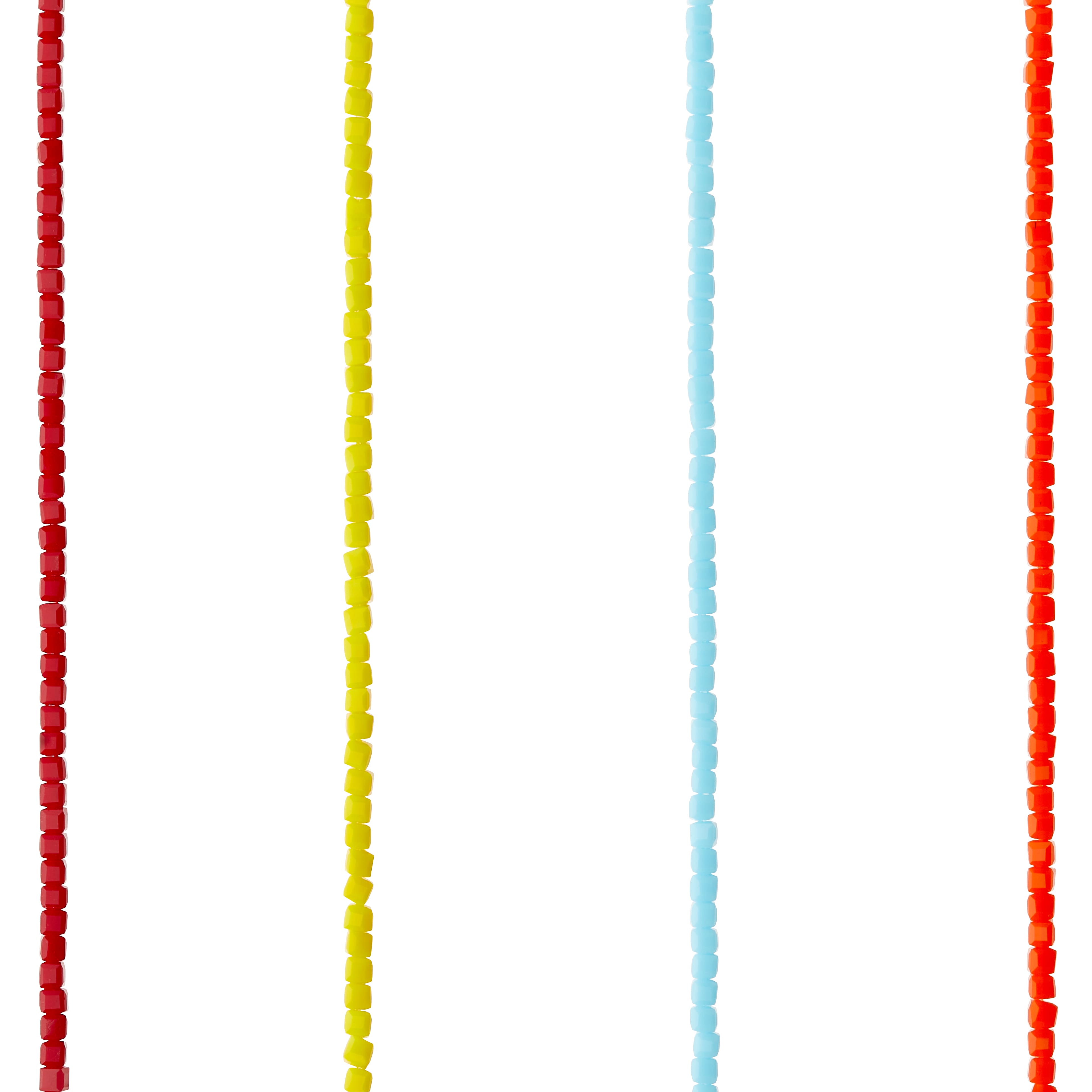 12 Pack: Multicolor Glass Cube Beads, 3mm by Bead Landing™