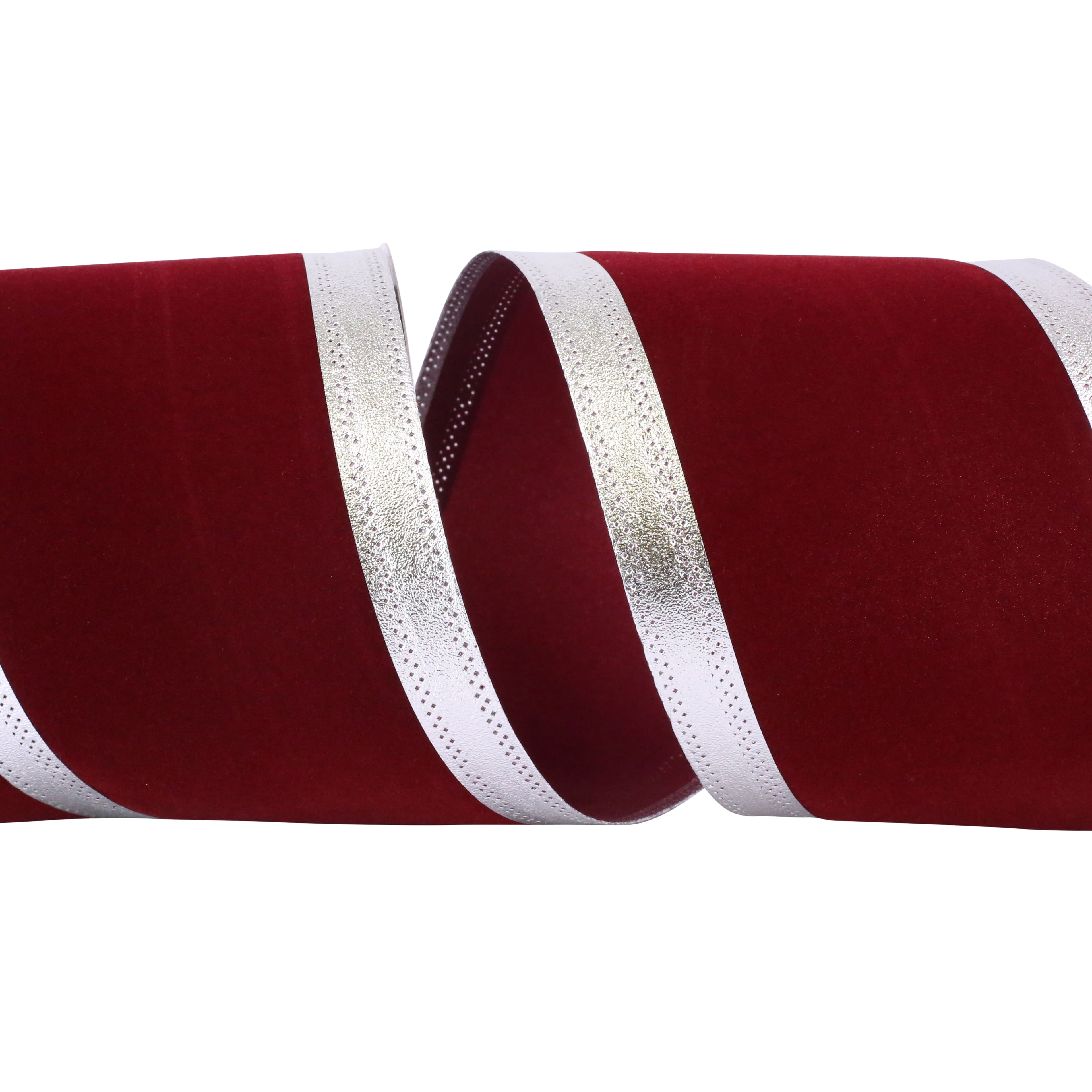 JAM Paper 4&#x22; x 10yd. Burgundy Wired Velvet Ribbon