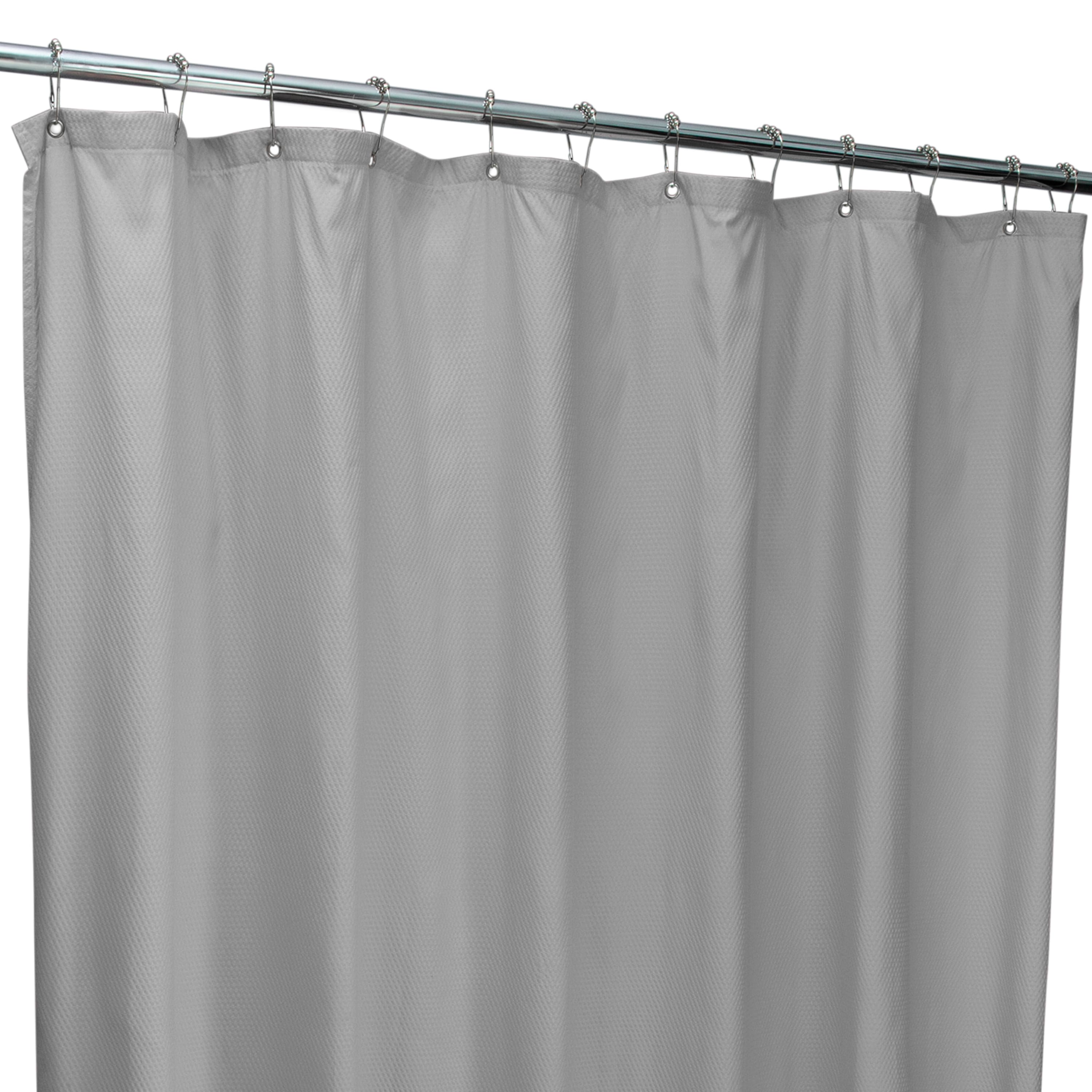 Bath Bliss Microfiber Soft Touch Diamond Design Shower Curtain Liner