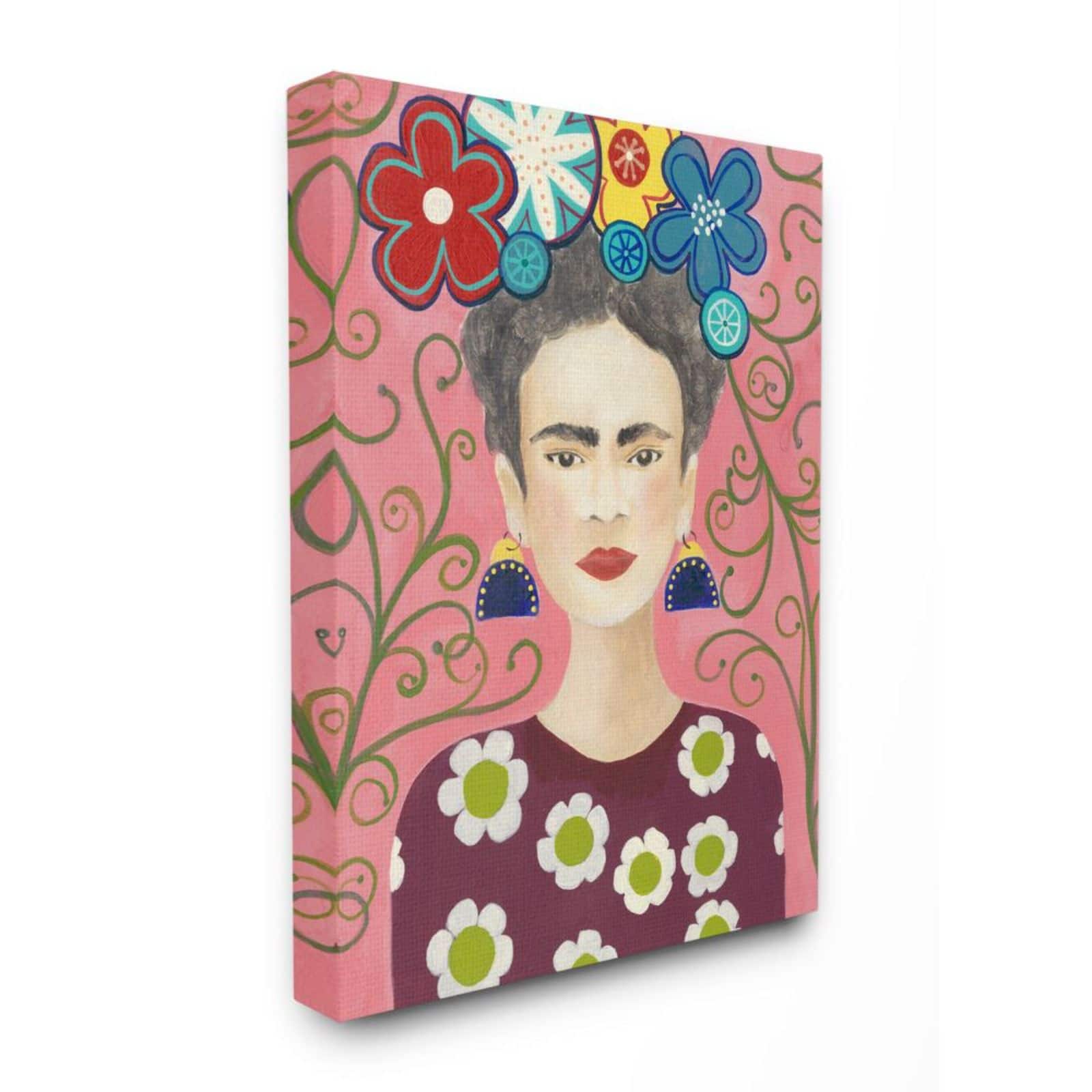 Stupell Industries Frida Pink Fashion Painting Canvas Wall Art