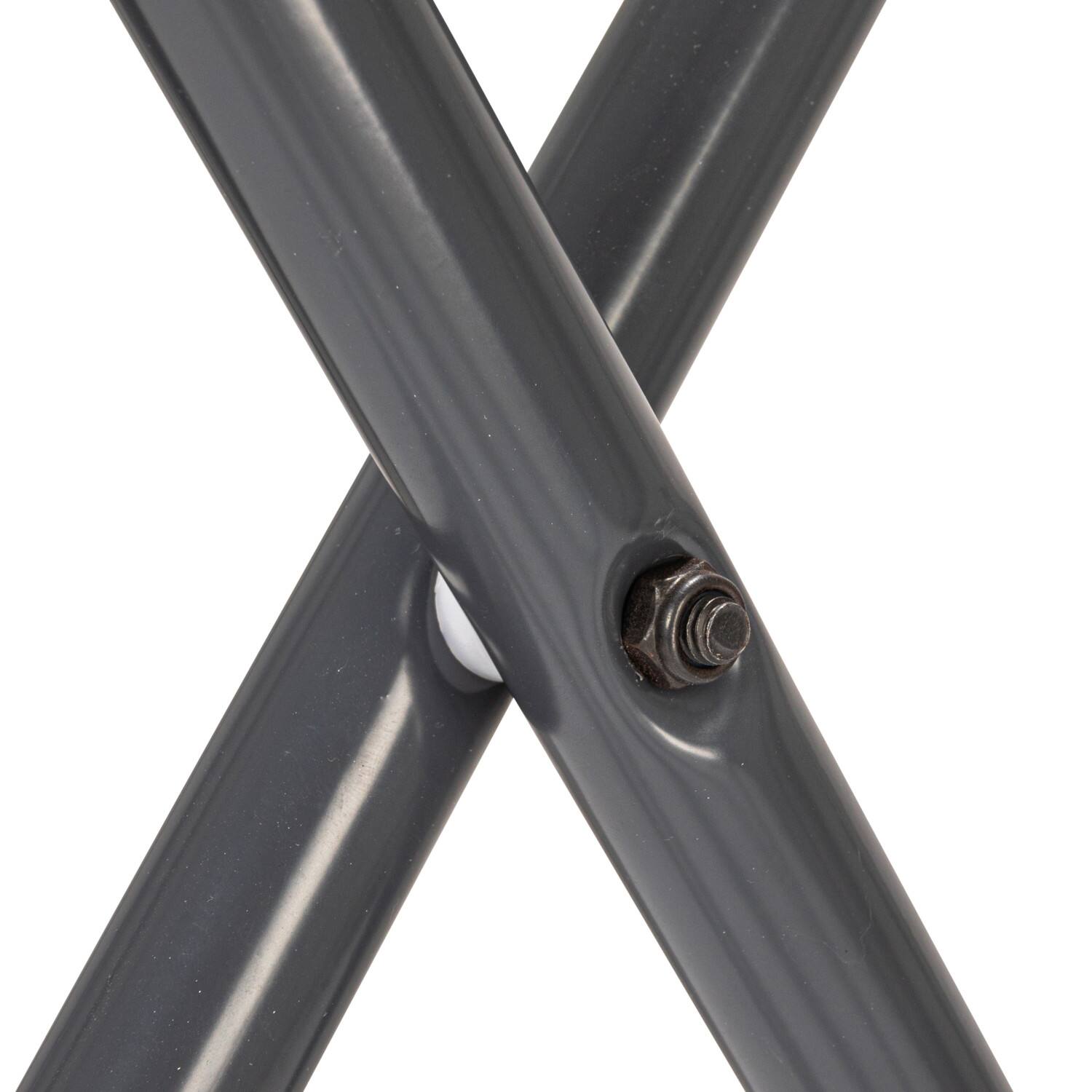 Household Essentials Gray Frame with Black Straps Luggage Rack