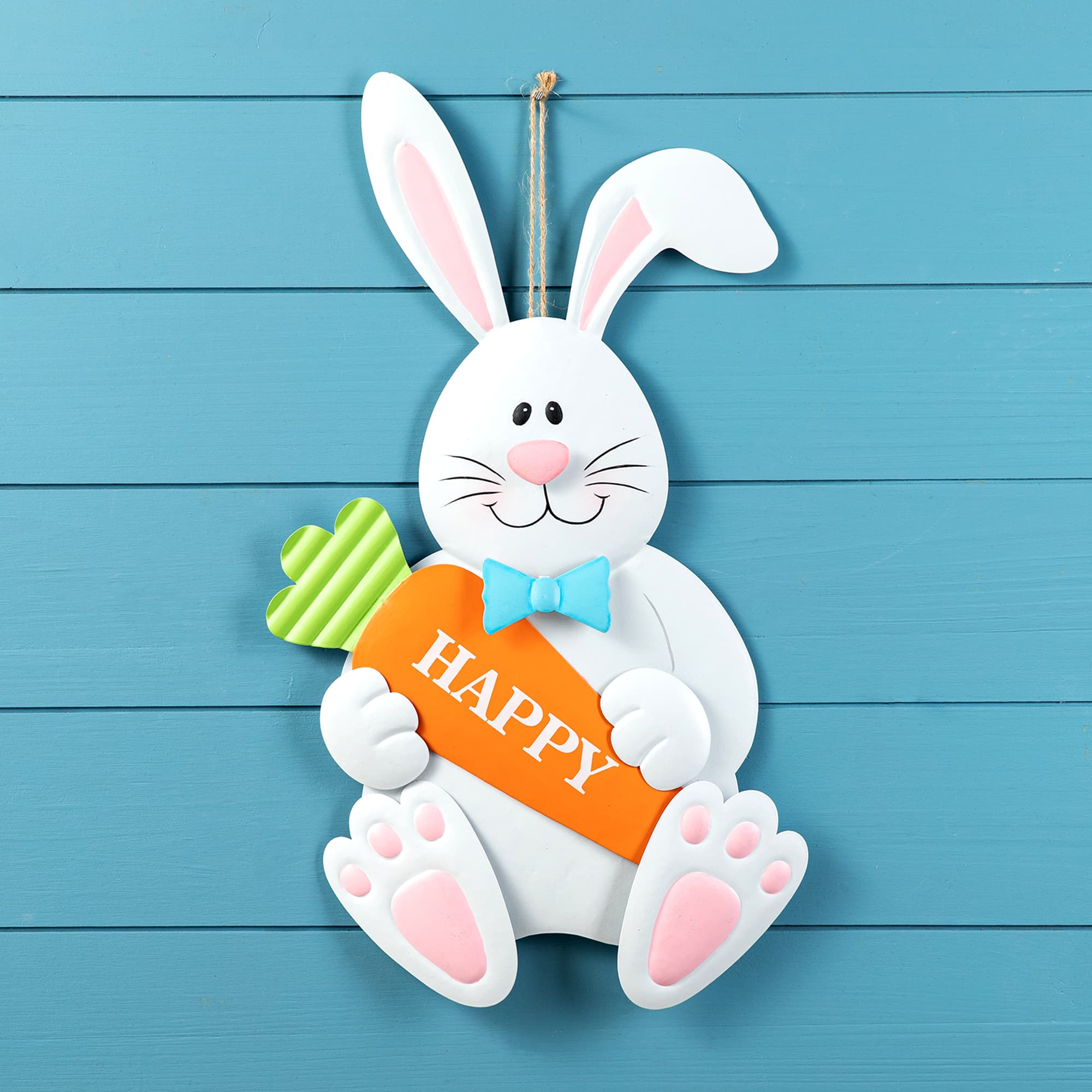 Glitzhome&#xAE; 30&#x22; Easter Metal Bunny Yard Stake