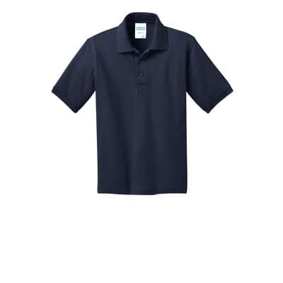 Port & Company® Youth Core Blend Jersey Knit Polo in Deep Navy Blue | Small | Michaels®