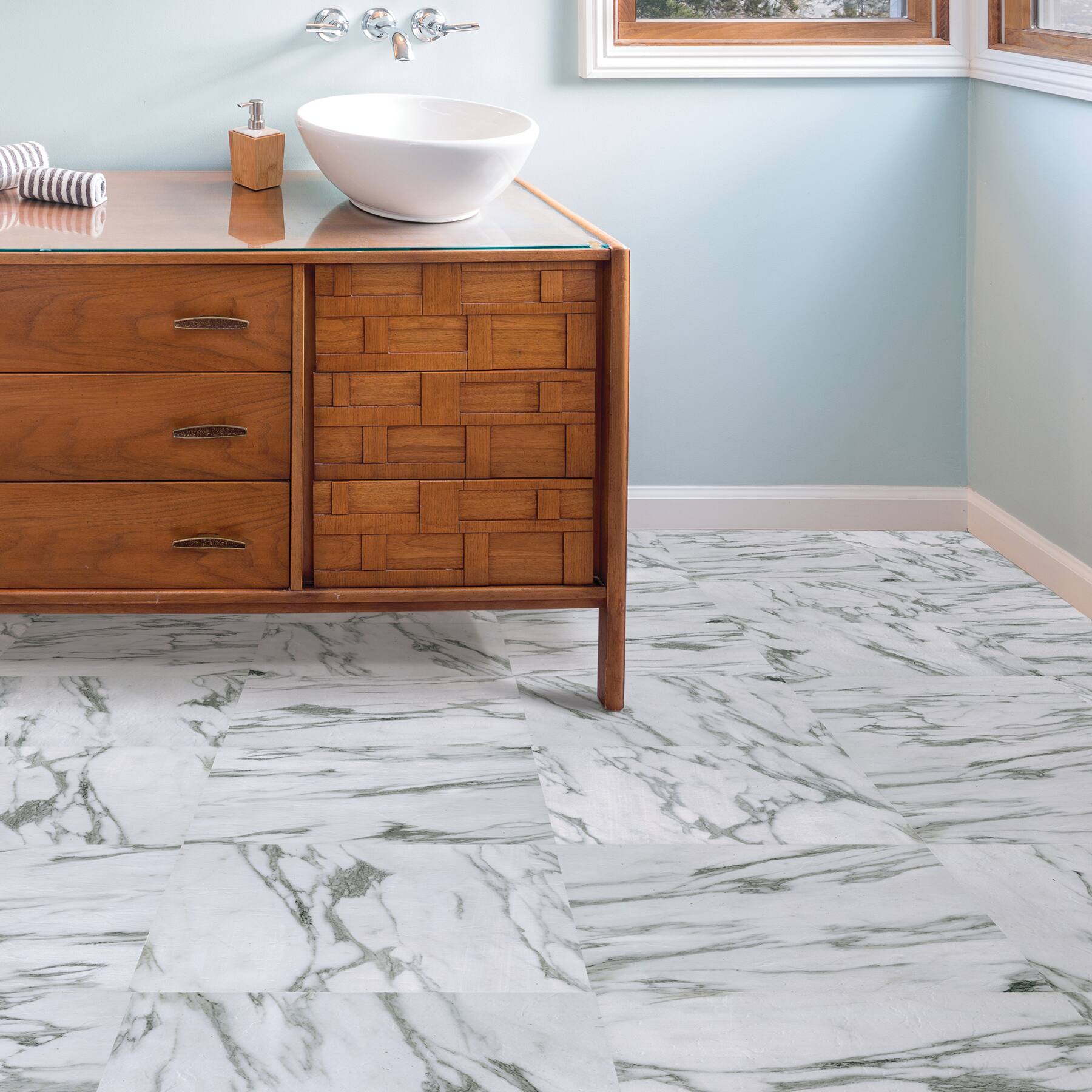 FloorPops Opaline Peel &#x26; Stick Floor Tiles
