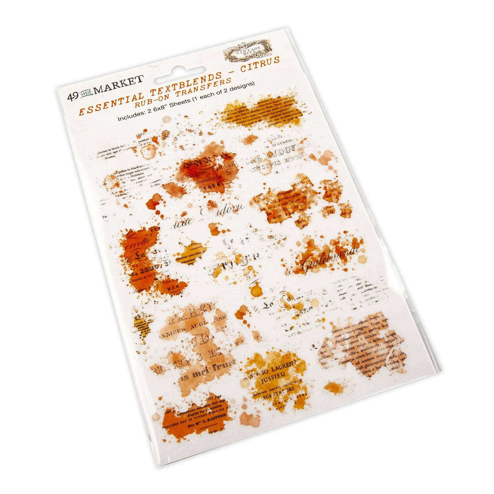 49 And Market Essential Textblends Rub-On Transfers