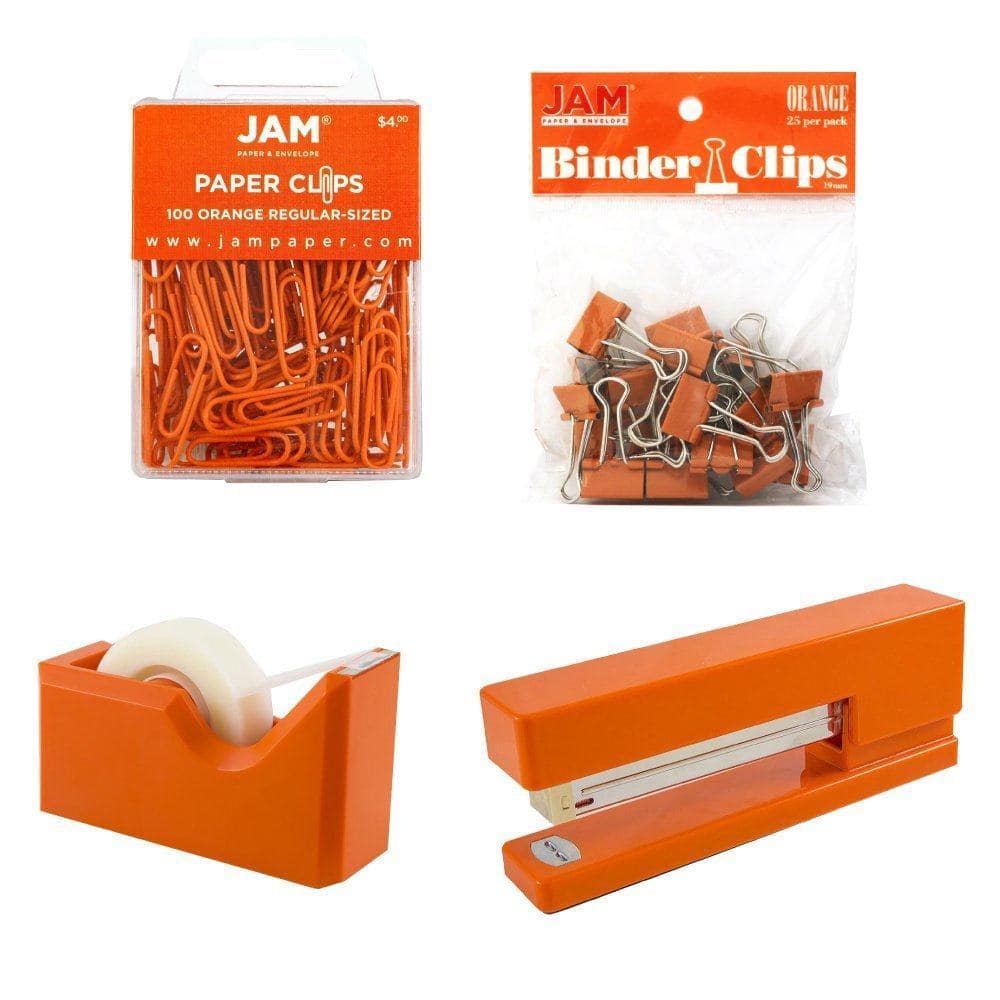 Jam Paper Colorful Desk Tape Dispensers - Orange