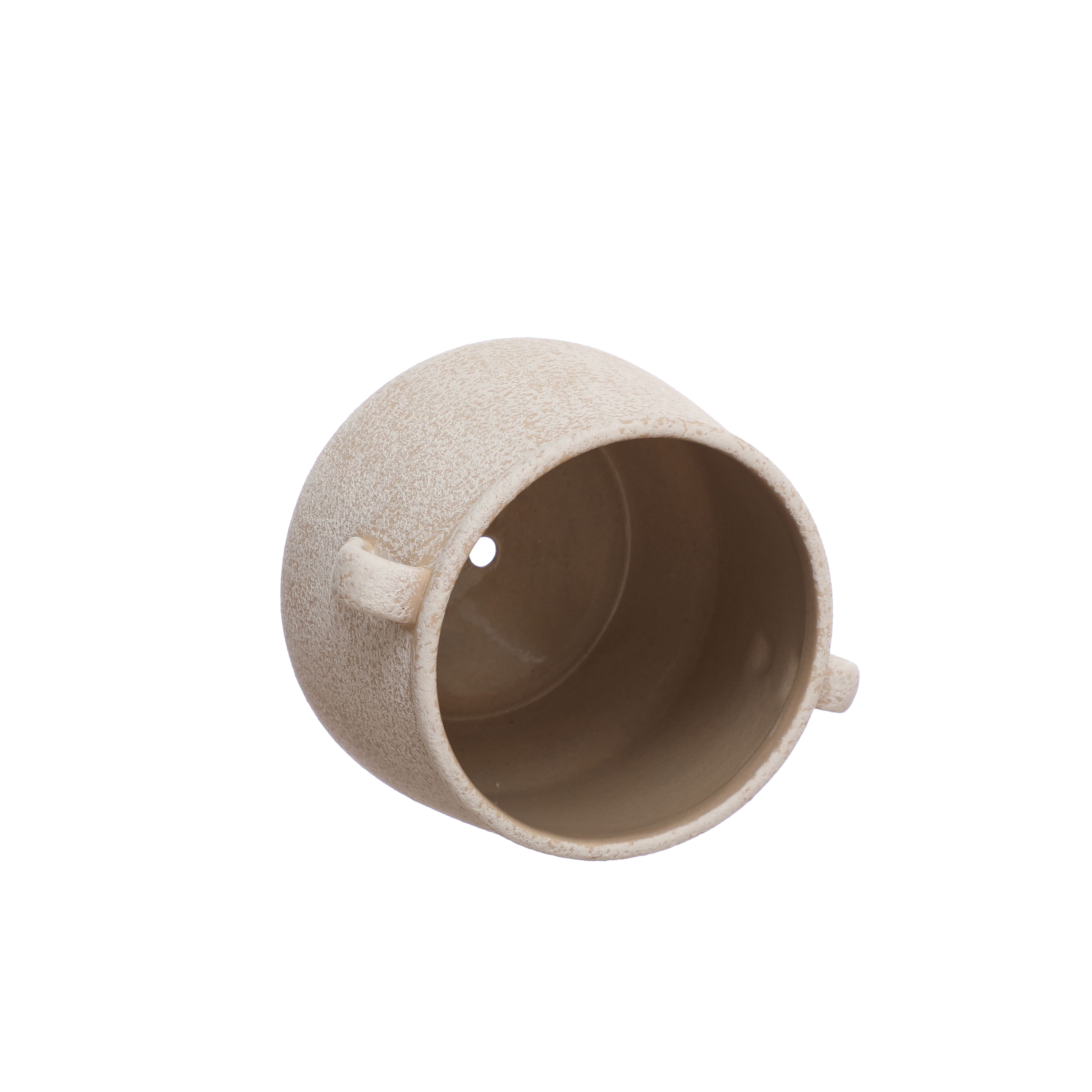 9.5&#x22; Whitewashed Tan Ceramic Pot by Ashland&#xAE;