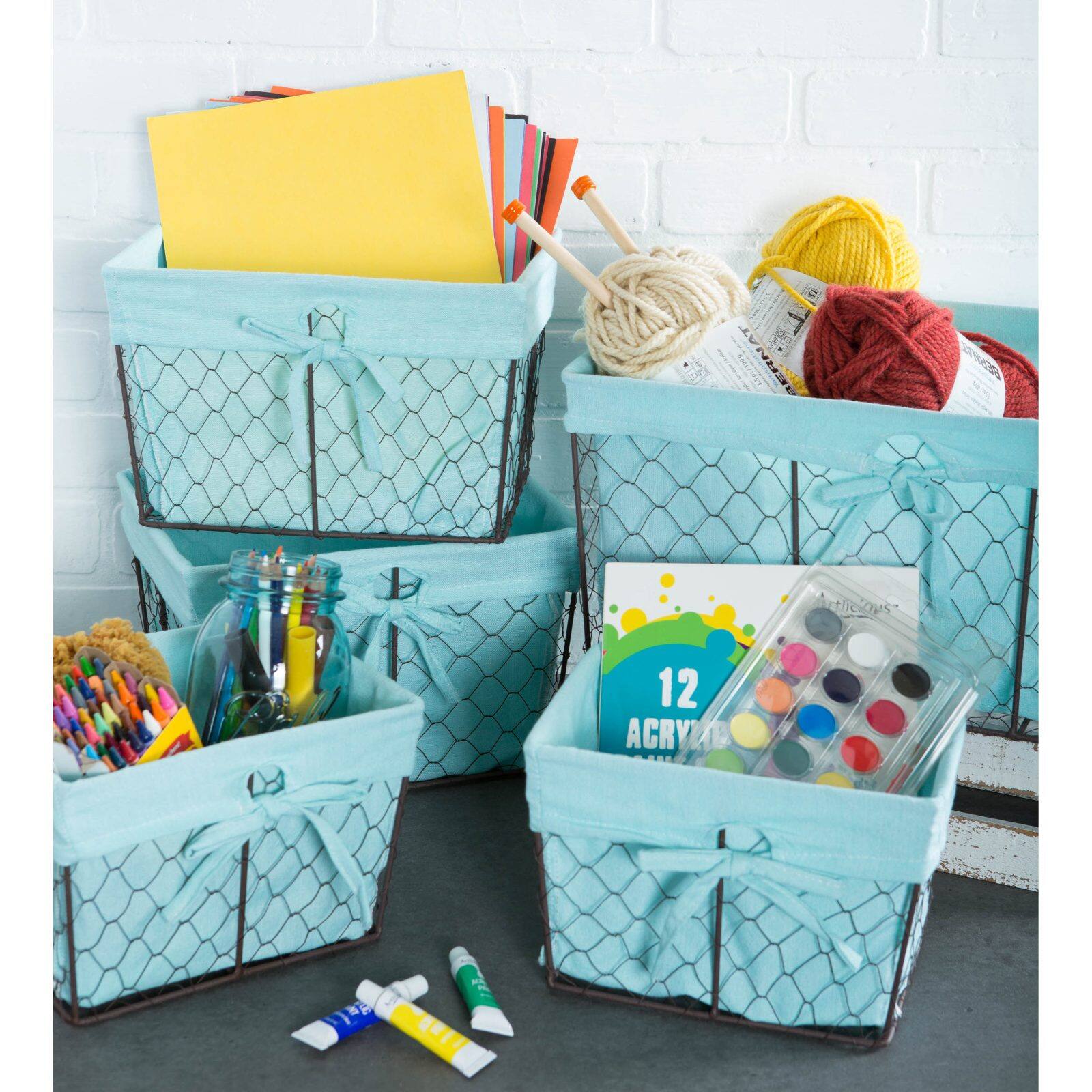 DII&#xAE; Chicken Wire Basket with Liner Set