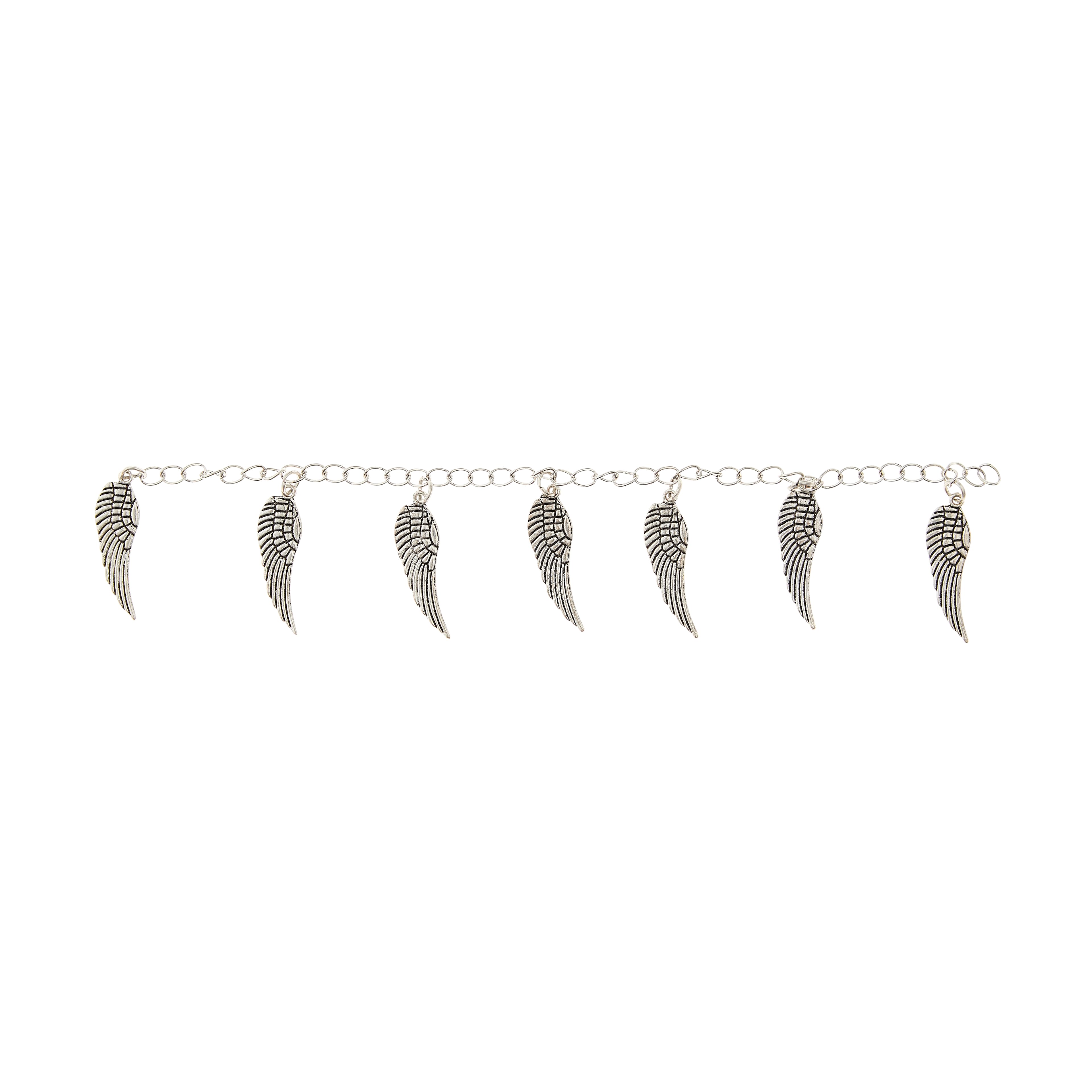 Antique Silver Wing Beads, 30mm by Bead Landing™