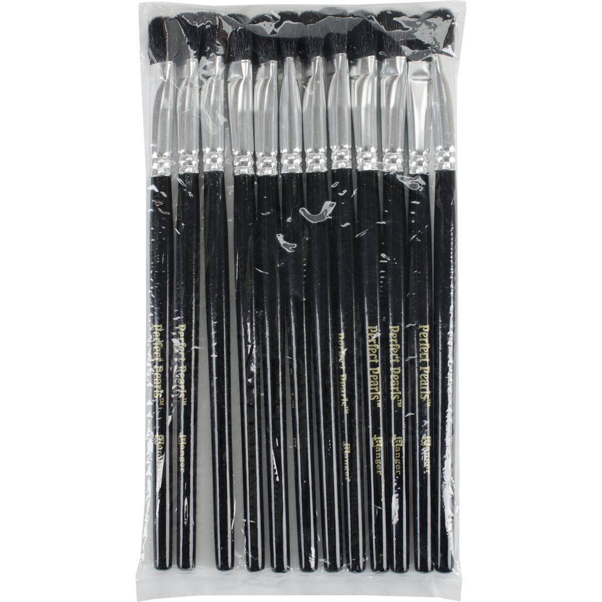 Ranger Perfect Pearls&#x2122; 12 Piece Flat Cosmetic Brush Set