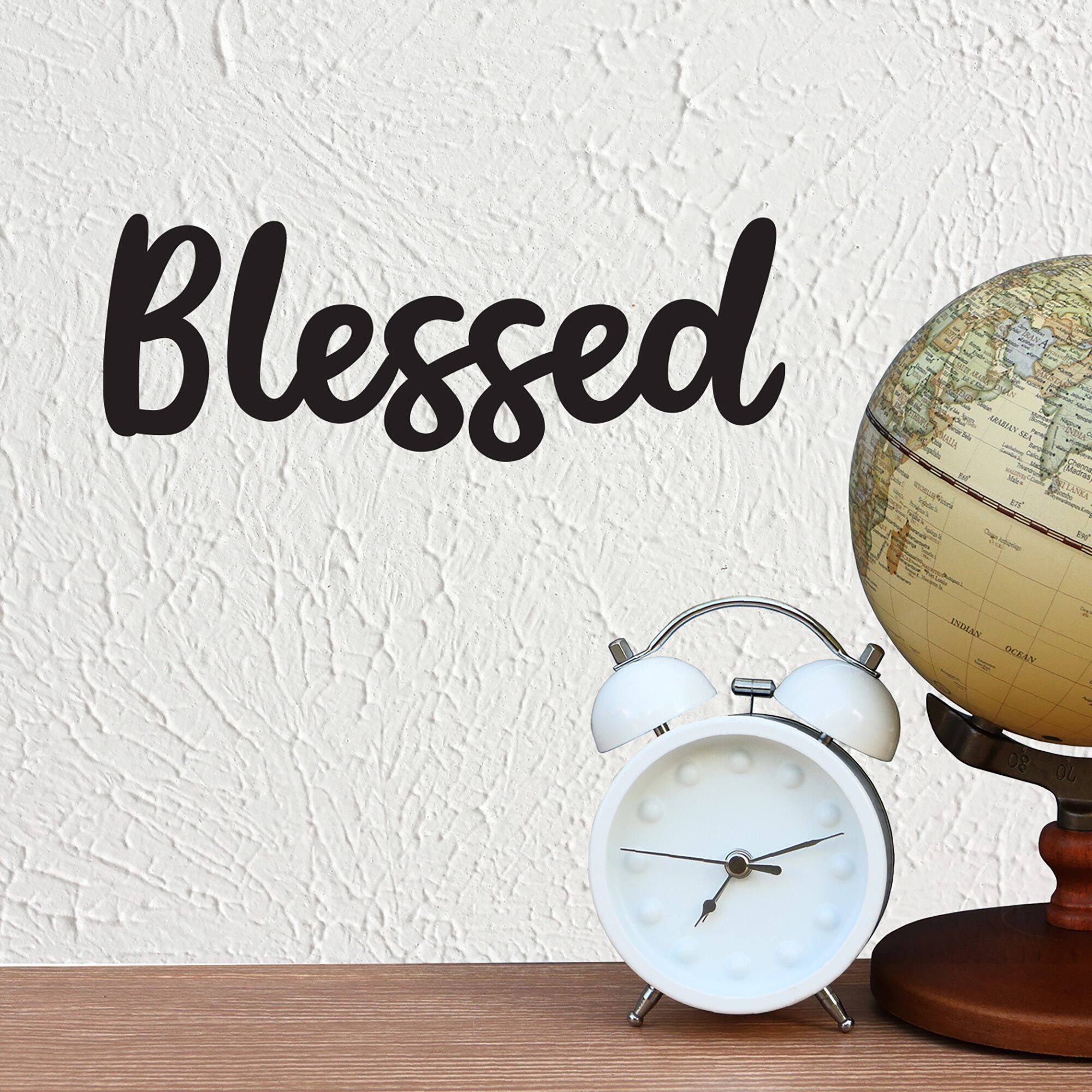 Leisure Arts&#xAE; Vinyl Blessed Black Wall Decal