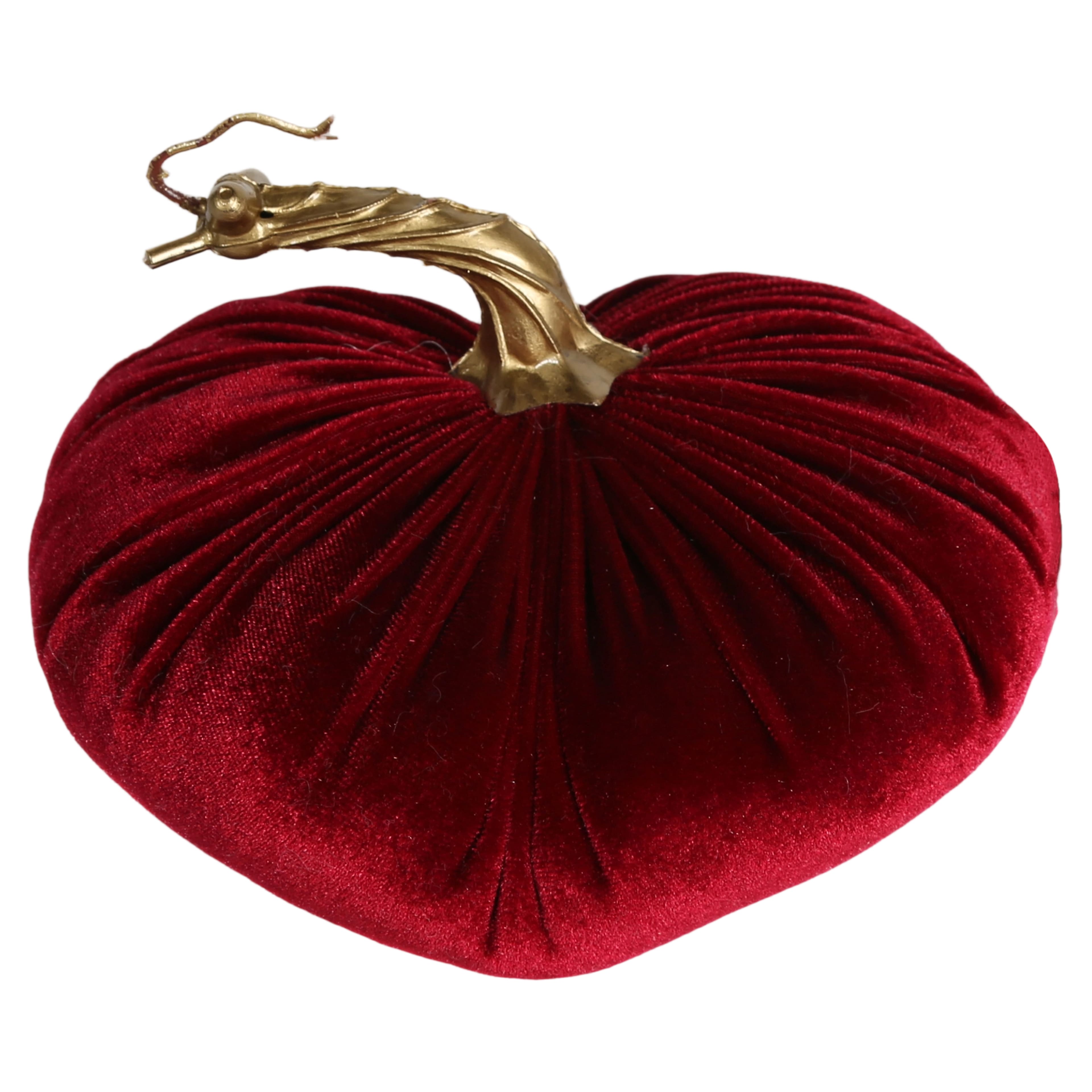 6.5&#x22; Velvet Pumpkin Tabletop D&#xE9;cor by Ashland&#xAE;