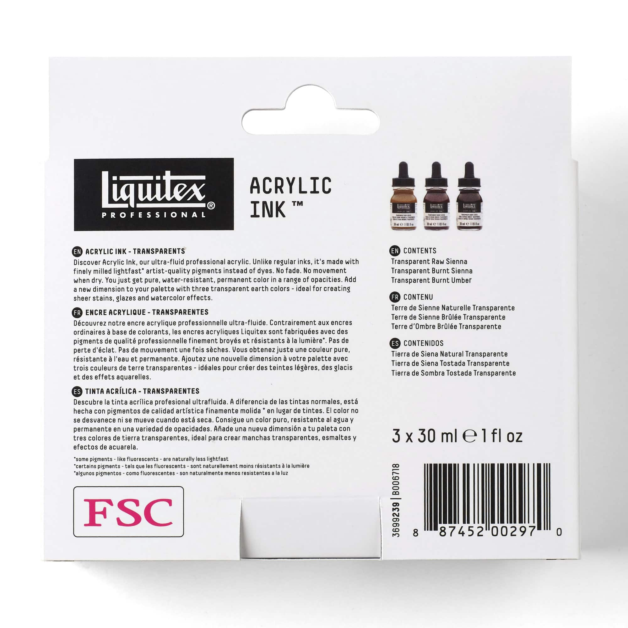 Liquitex Professional Acrylic ink! Transparent Burnt Sienna 129 