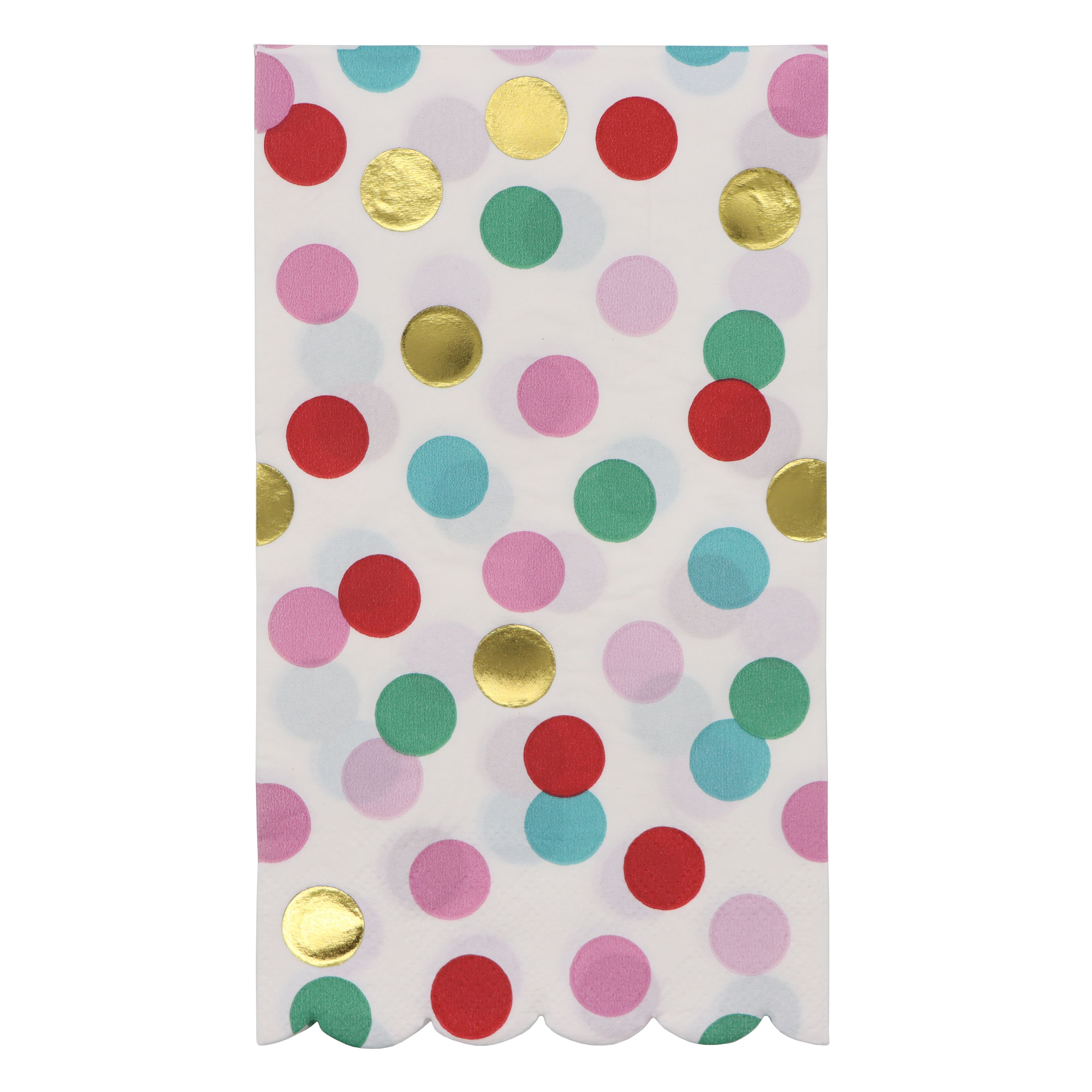 Large Dots Scalloped Paper Guest Napkins, 20ct. by Celebrate It&#x2122;