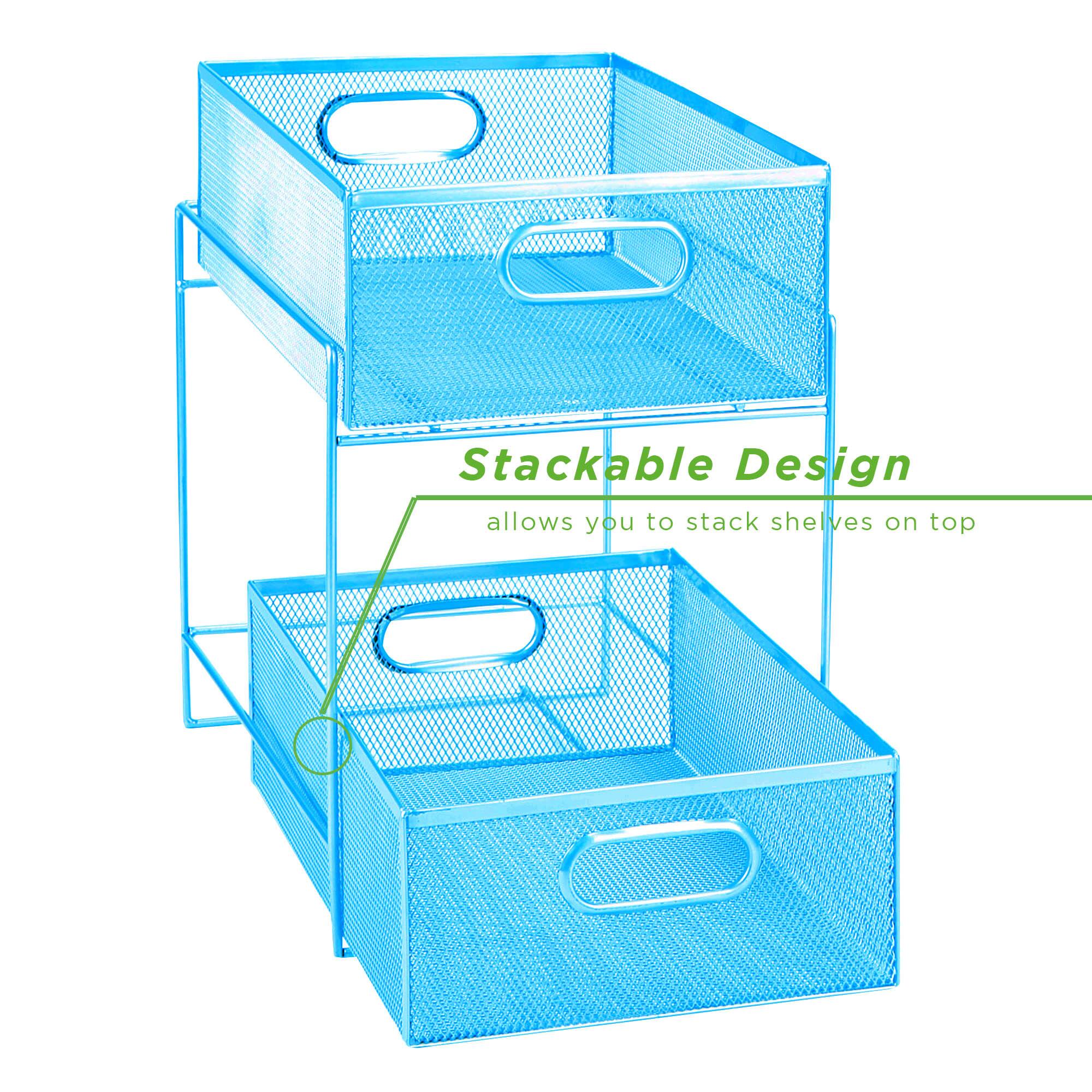 Mind Reader 2Tier Metal Mesh Organizer Slide Out Basket Drawer Michaels