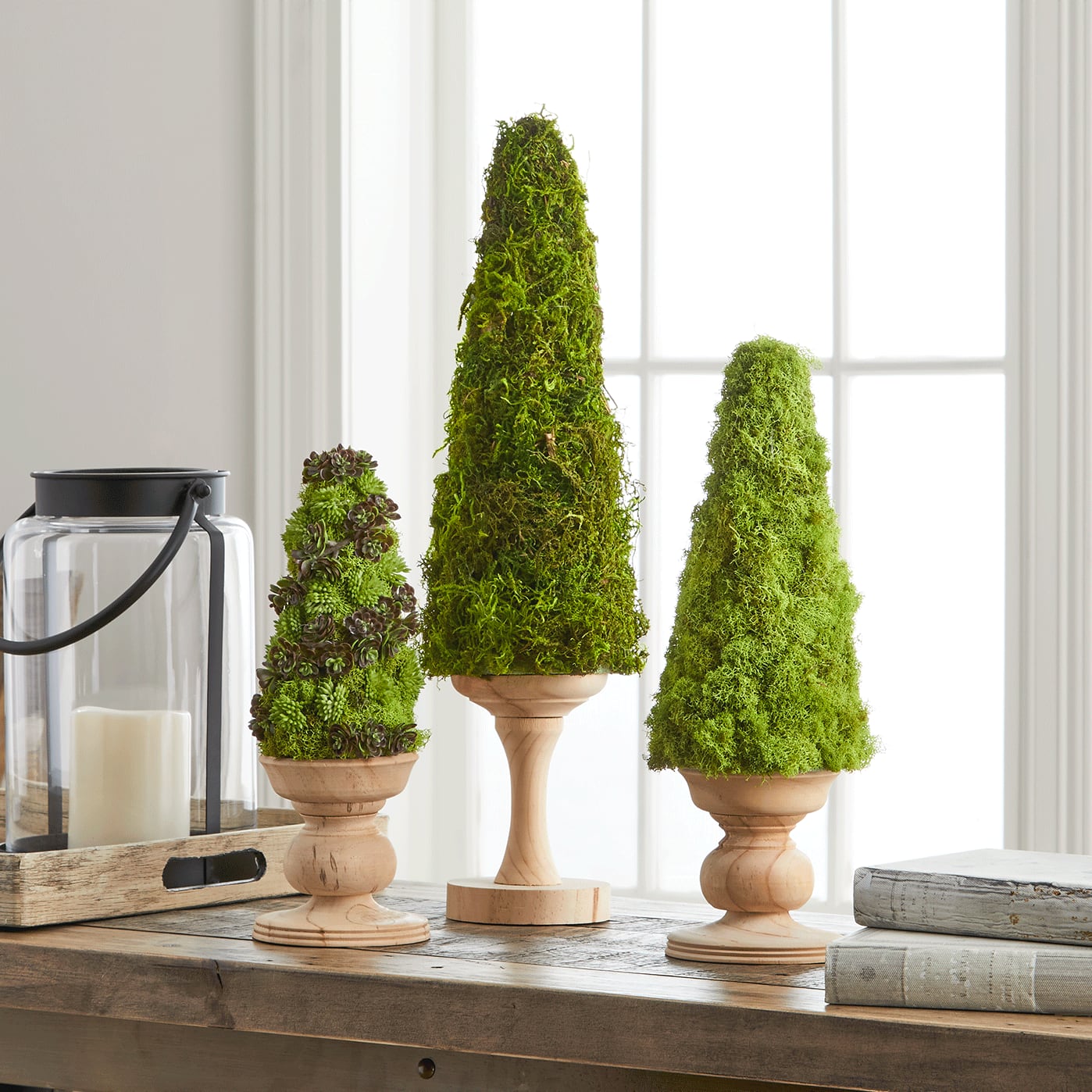 Enchanted Mossy Styrofoam® Cone Trio