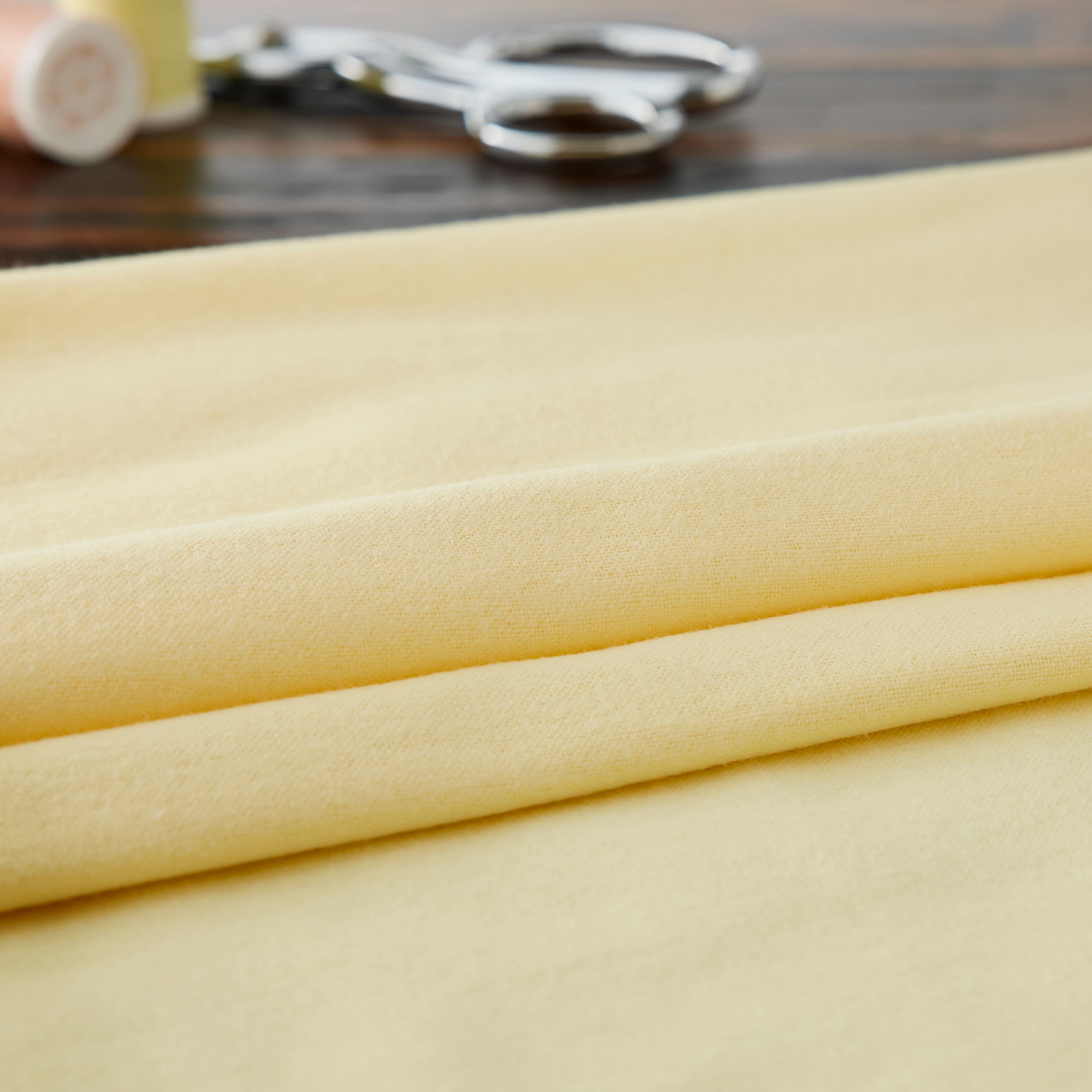 Medium Yellow Cotton Flannel Fabric