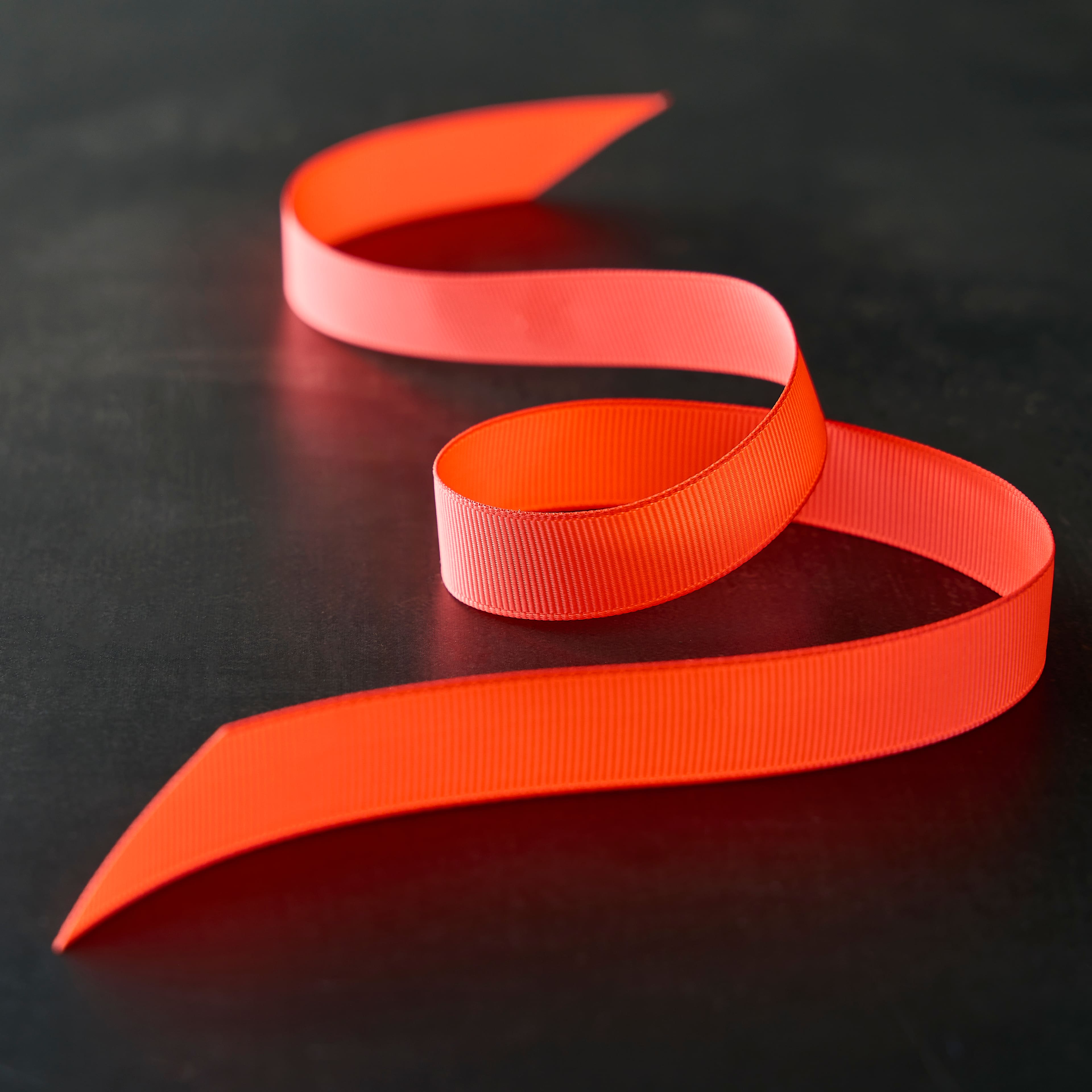 5/8&#x22; x 7yd. Neon Orange Grosgrain Ribbon by Celebrate It&#xAE; Classic